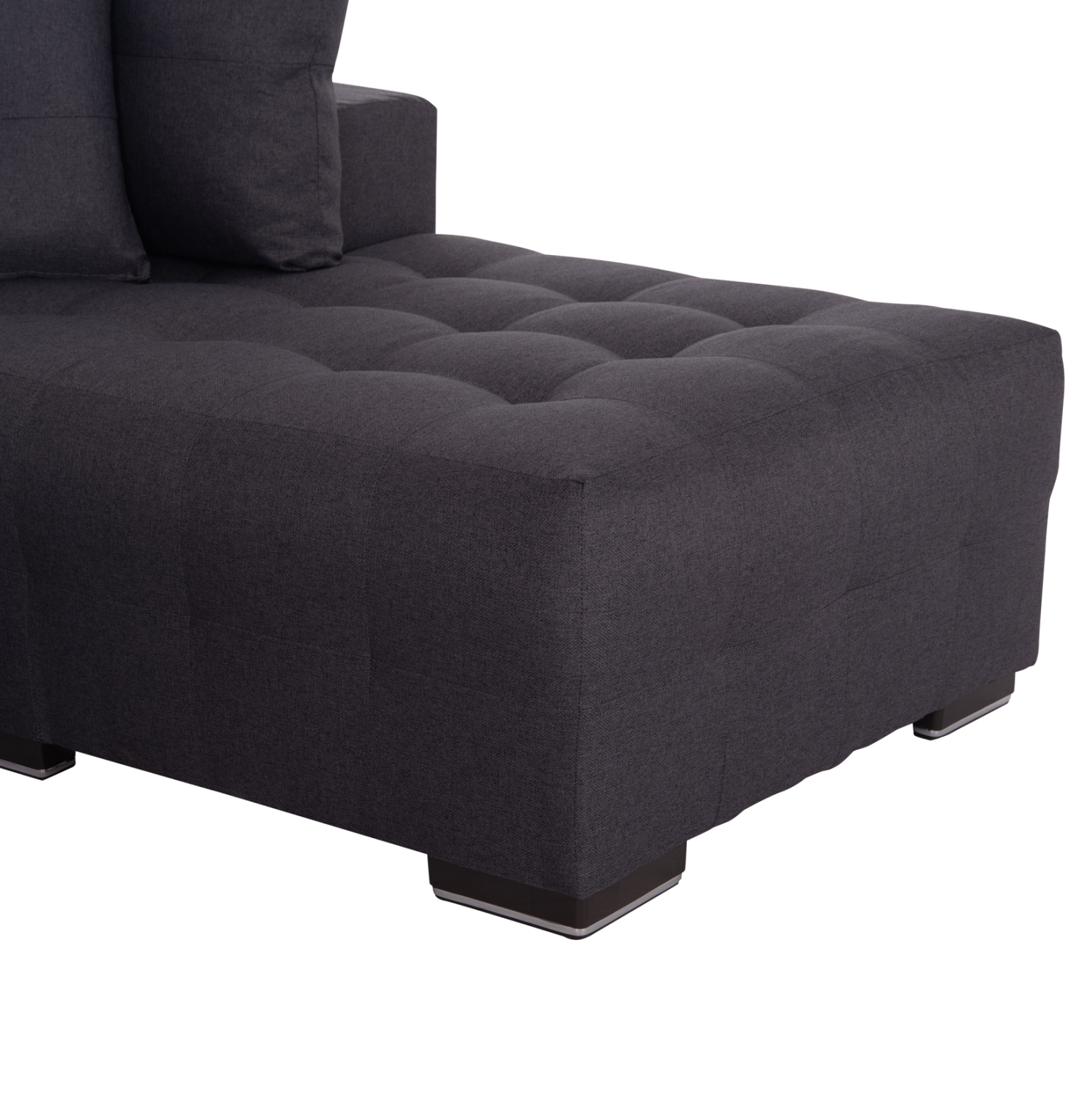 ΓΩΝΙΑΚΟΣ ΚΑΝΑΠΕΣ-ΚΡΕΒΑΤΙ ΜΕ ΑΠΟΘ.ΧΩΡΟ TRENDSTON ΓΚΡΙ ΥΦΑΣΜΑ 298x177x95Υεκ 8