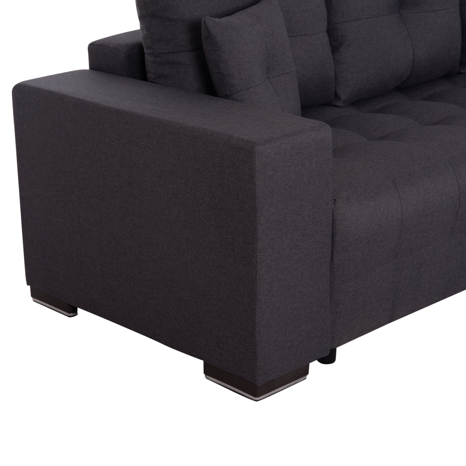 ΓΩΝΙΑΚΟΣ ΚΑΝΑΠΕΣ-ΚΡΕΒΑΤΙ ΜΕ ΑΠΟΘ.ΧΩΡΟ TRENDSTON ΓΚΡΙ ΥΦΑΣΜΑ 298x177x95Υεκ 9