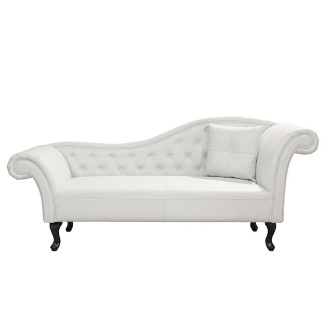 ΑΝΑΚΛΙΝΔΡΟ T.CHESTERFIELD NIOVI PU ΛΕΥΚΟ-ΜΑΥΡΑ ΠΟΔΙΑ(ΔΕΞΙ)190x61x84Yεκ 1