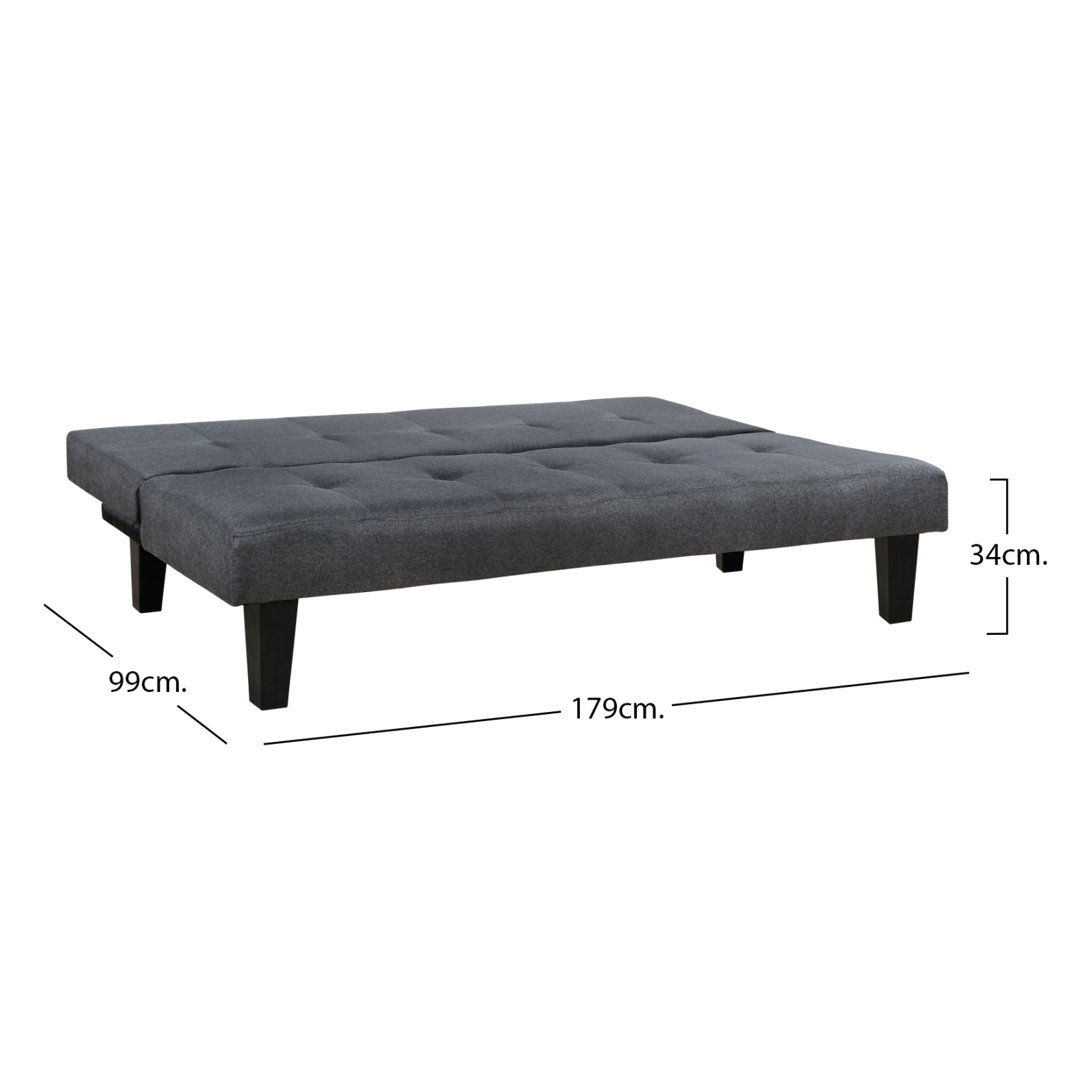 ΚΑΝΑΠΕΣ ΚΡΕΒΑΤΙ ΜΕ ΥΦΑΣΜΑ ΓΚΡΙ-ΑΝΘΡΑΚΙ 180x82.5x78Υ εκ. 6
