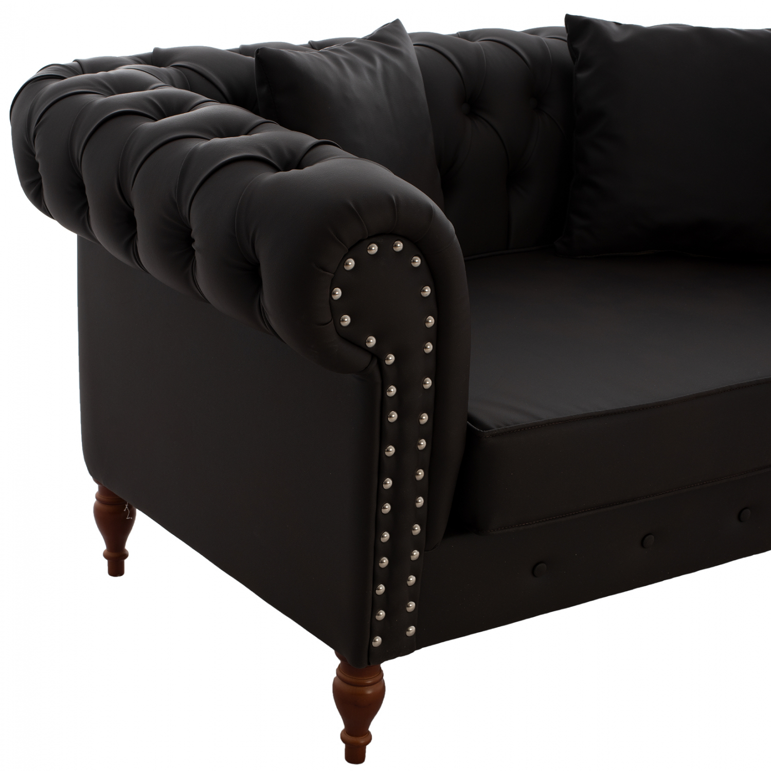 ΚΑΝΑΠΕΣ 2ΘΕΣΙΟΣ Τ. CHESTERFIELD CIELLE ΣΕ ΧΡΩΜΑ ΚΑΦΕ 152x85x80 εκ. 8