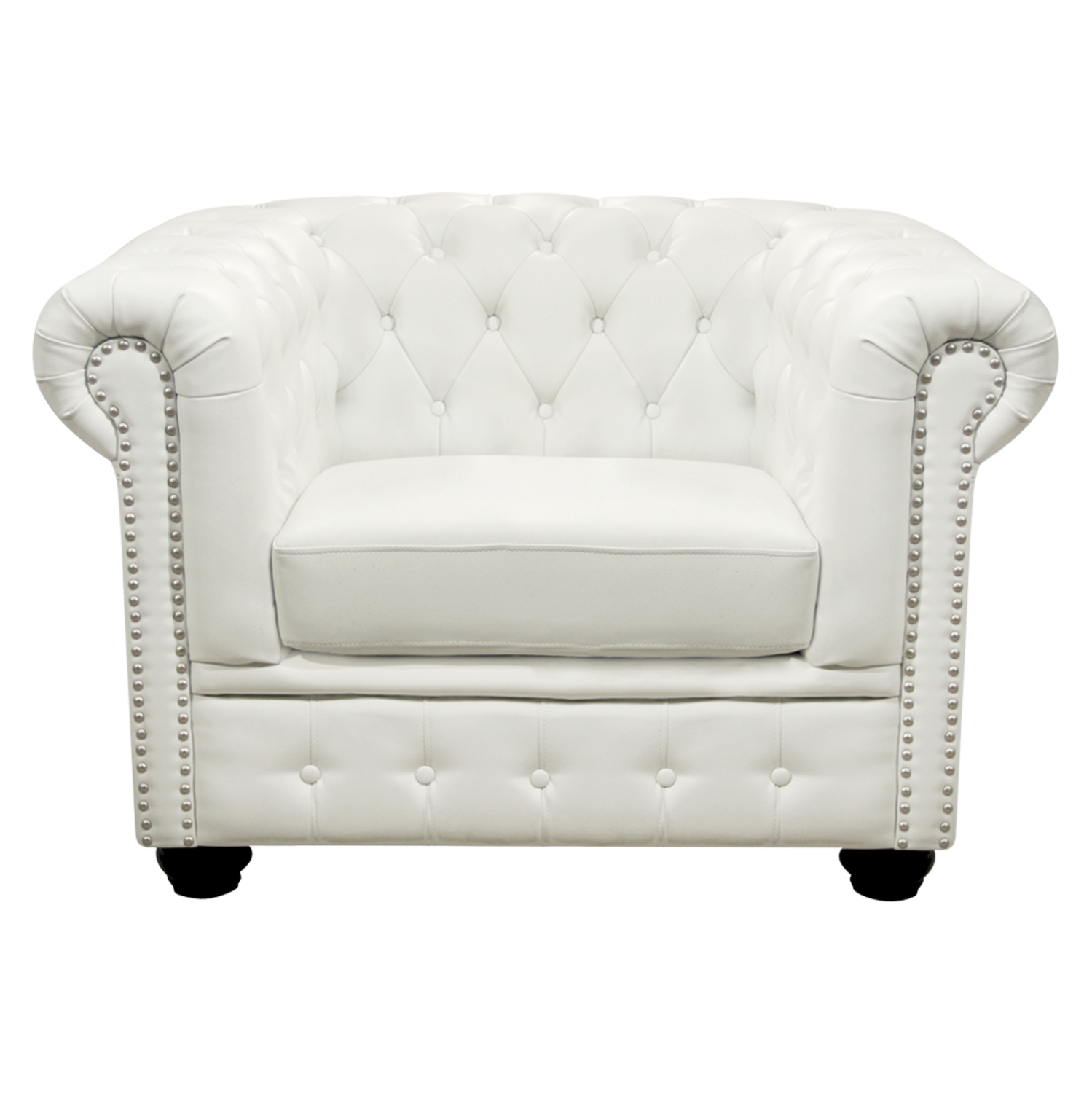 ΠΟΛΥΘΡΟΝΑ T.CHESTERFIELD POLINA PU ΛΕΥΚΟ ΜΑΤ 110x90x73Y εκ. 1