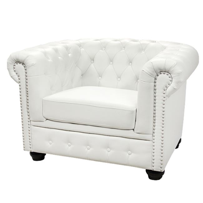 ΠΟΛΥΘΡΟΝΑ T.CHESTERFIELD POLINA PU ΛΕΥΚΟ ΜΑΤ 110x90x73Y εκ. 3