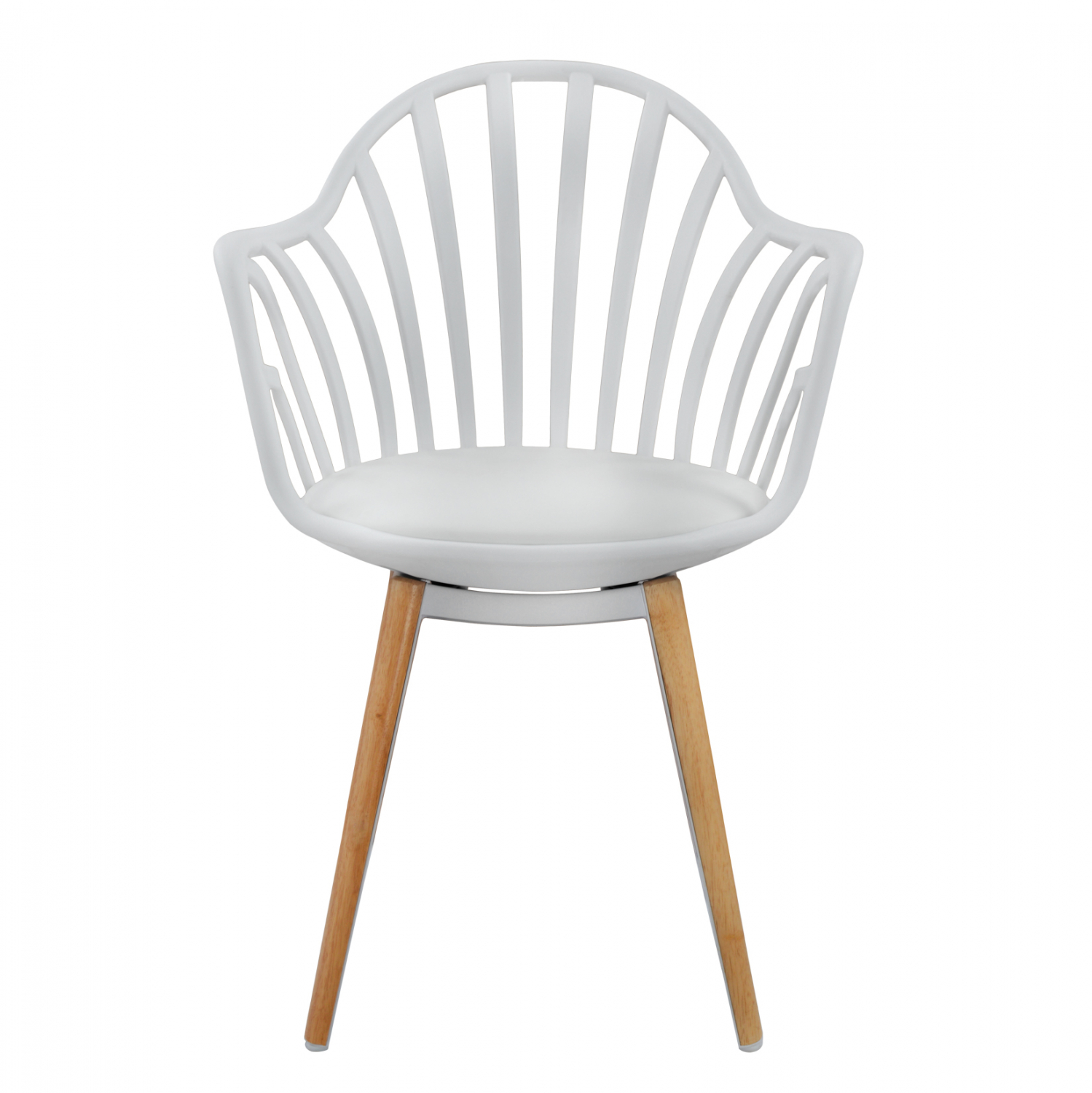 ΠΟΛΥΘΡΟΝΑ ΤΡΑΠΕΖΑΡΙΑΣ ANAIS ΛΕΥΚΗ ΜΕ ΞΥΛΙΝΑ ΠΟΔΙΑ 60x61x85,5 εκ. 3