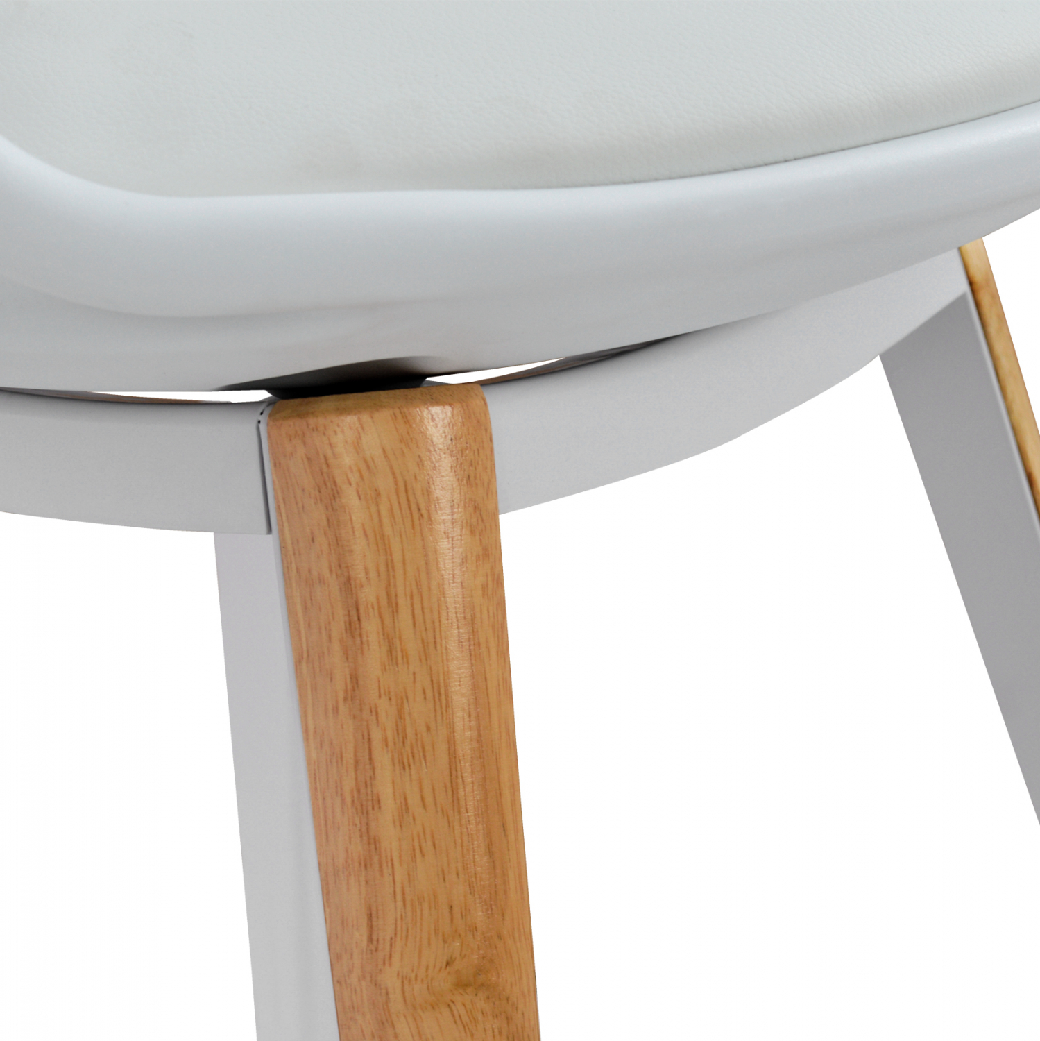 ΠΟΛΥΘΡΟΝΑ ΤΡΑΠΕΖΑΡΙΑΣ ANAIS ΛΕΥΚΗ ΜΕ ΞΥΛΙΝΑ ΠΟΔΙΑ 60x61x85,5 εκ. 7