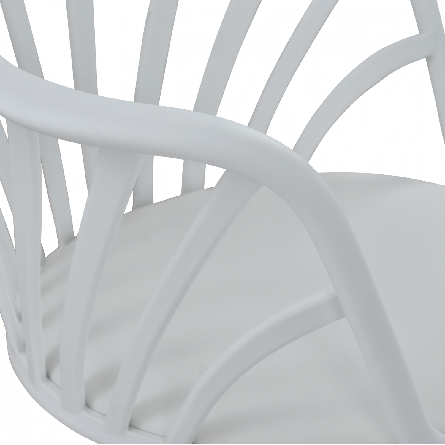 ΠΟΛΥΘΡΟΝΑ ΤΡΑΠΕΖΑΡΙΑΣ ANAIS ΛΕΥΚΗ ΜΕ ΞΥΛΙΝΑ ΠΟΔΙΑ 60x61x85,5 εκ. 8