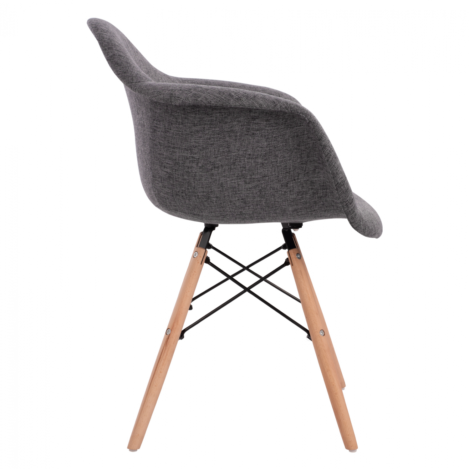 ΠΟΛΥΘΡΟΝΑ ΜΕ ΞΥΛΙΝΑ ΠΟΔΙΑ &amp; ΜΕ ΥΦΑΣΜΑ ΓΚΡΙ MIRTO 63x57x81 εκ. 4