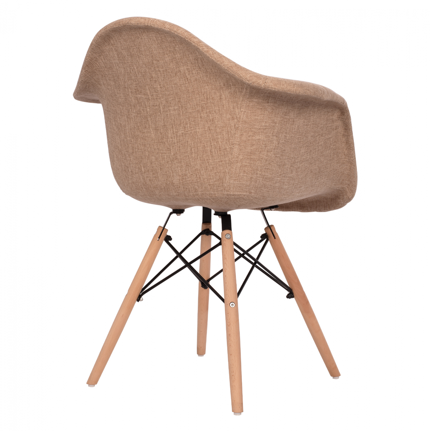 ΠΟΛΥΘΡΟΝΑ ΜΕ ΞΥΛΙΝΑ ΠΟΔΙΑ &amp; ΜΕ ΥΦΑΣΜΑ ΜΠΕΖ MIRTO 63x57x81 εκ. 5