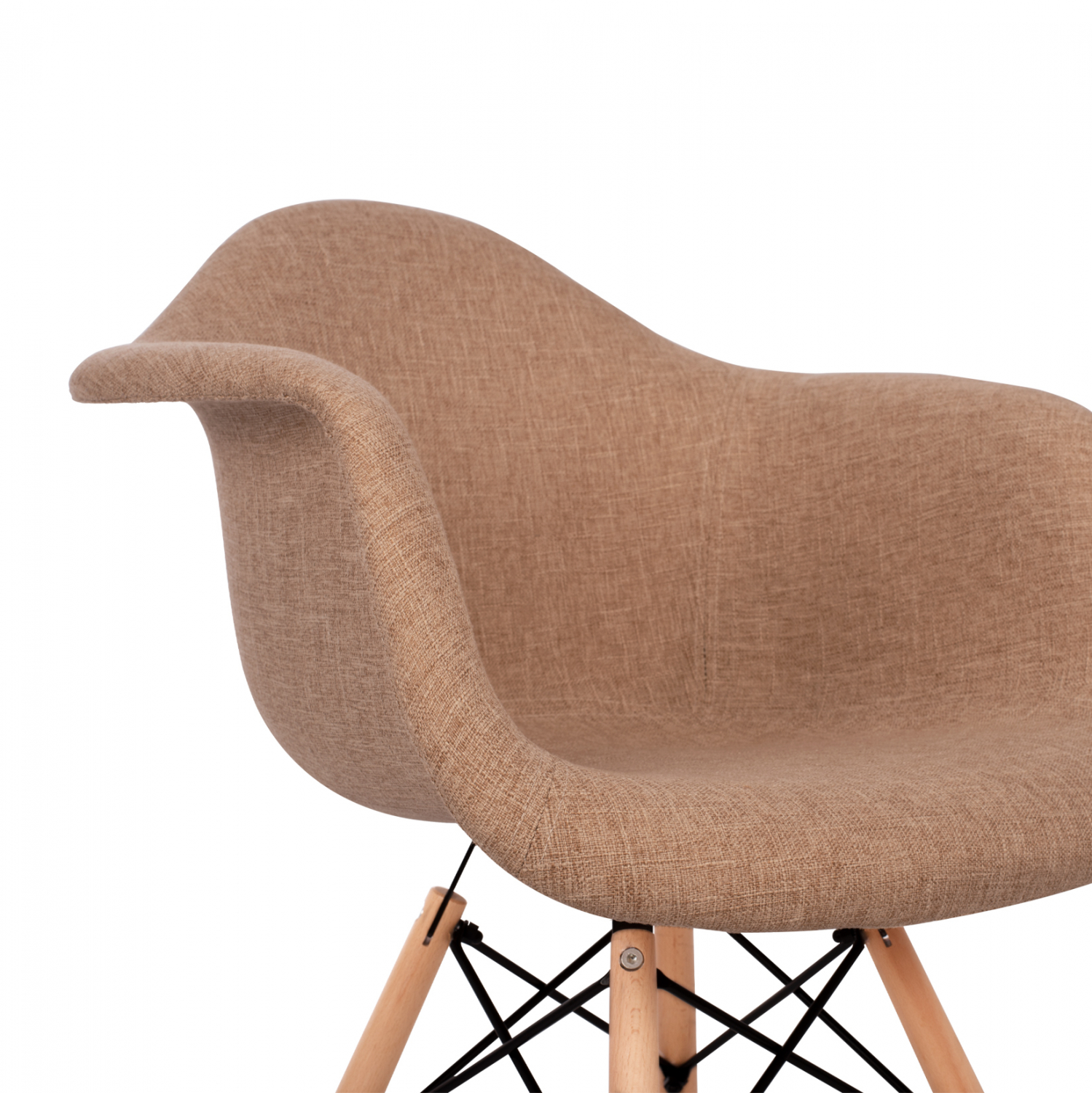 ΠΟΛΥΘΡΟΝΑ ΜΕ ΞΥΛΙΝΑ ΠΟΔΙΑ &amp; ΜΕ ΥΦΑΣΜΑ ΜΠΕΖ MIRTO 63x57x81 εκ. 7