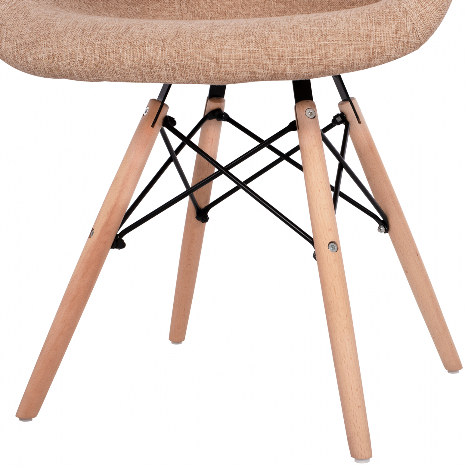 ΠΟΛΥΘΡΟΝΑ ΜΕ ΞΥΛΙΝΑ ΠΟΔΙΑ &amp; ΜΕ ΥΦΑΣΜΑ ΜΠΕΖ MIRTO 63x57x81 εκ. 8