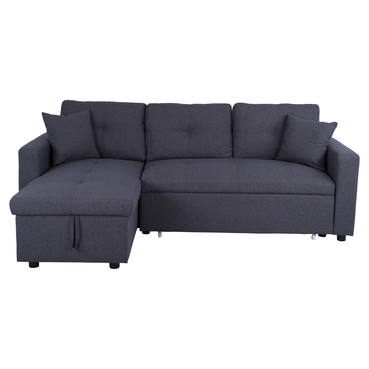 ΚΑΝΑΠΕΣ ΓΩΝΙΑ ΚΡΕΒΑΤΙ WAYNE 224x147x85Υεκ. ΓΚΡΙ ΥΦΑΣΜΑ 5