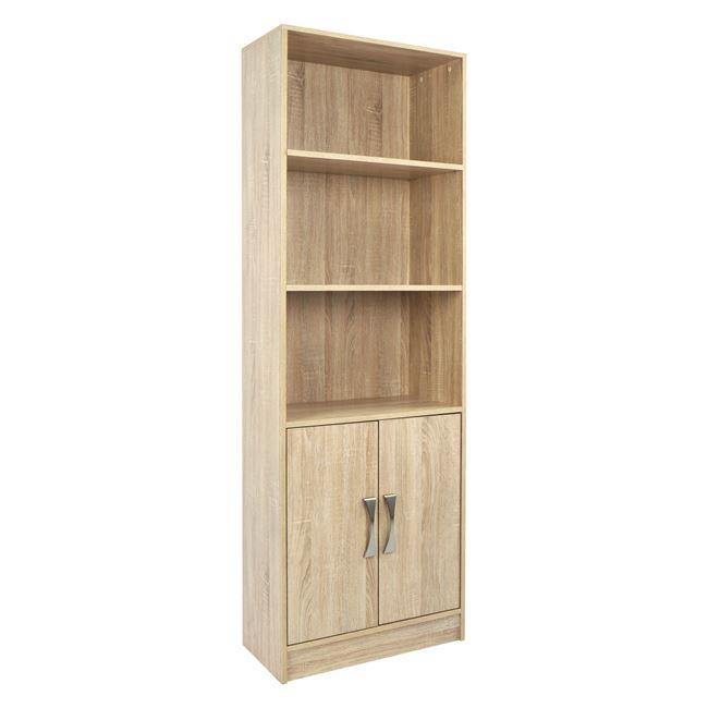 ΒΙΒΛΙΟΘΗΚΗ ΜΕΛΑΜΙΝΗΣ ENSLEY SONAMA ΜΕ ΧΕΡΟΥΛΙ 60x30x180εκ 1