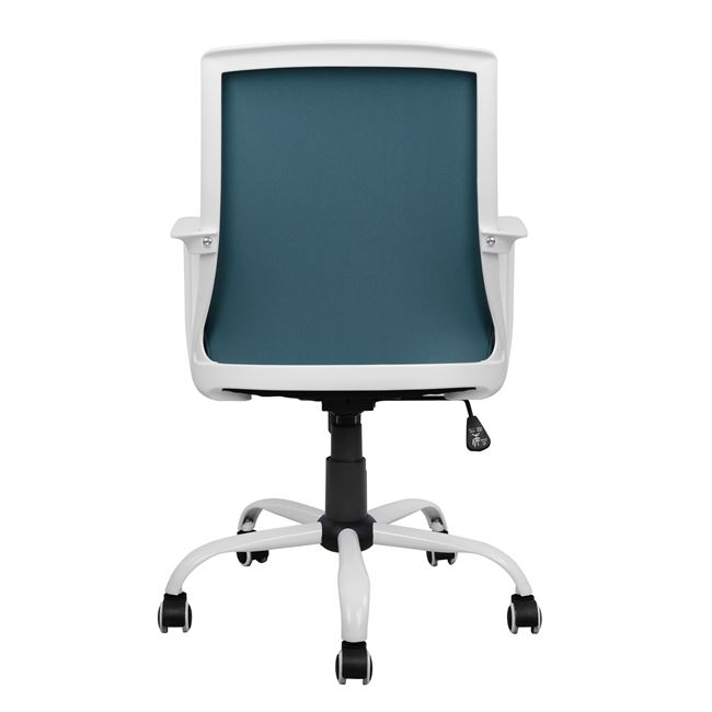 ΚΑΡΕΚΛΑ ΓΡΑΦΕΙΟΥ MALFOI ΜΠΛΕ MESH &amp; ΠΟΔΙ ΜΕΤΑΛΛΙΚΟ 58x59x103 εκ. 6
