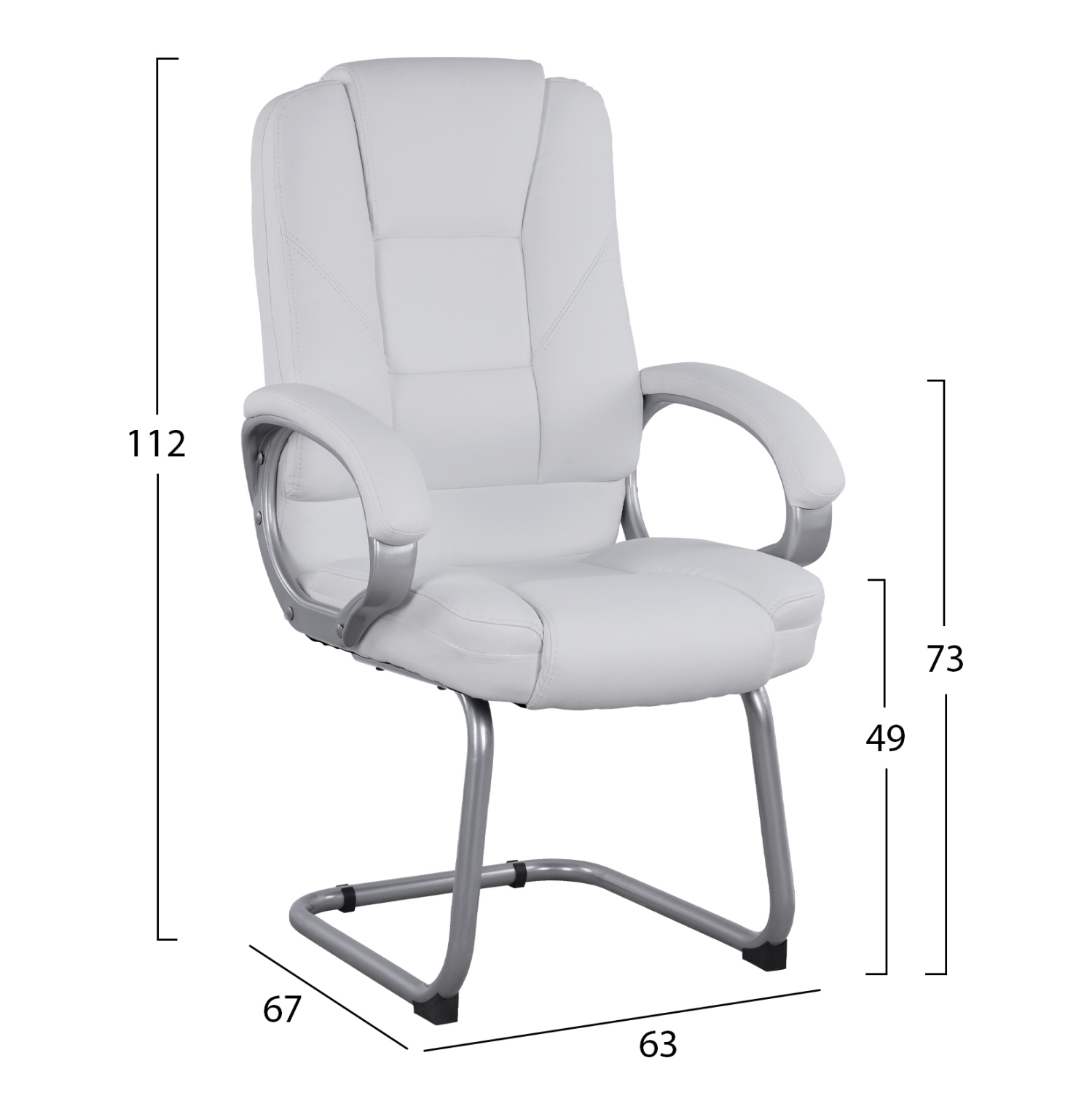 ΚΑΡΕΚΛΑ DHARA ΜΕ PU ΛΕΥΚΟ SORA 63Χ67Χ112 ΕΚ 2