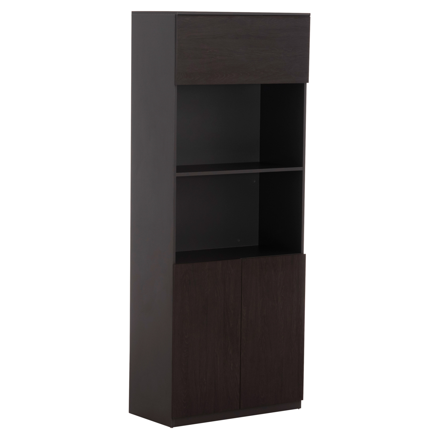 ΒΙΒΛΙΟΘΗΚΗ ΓΡΑΦΕΙΟΥ ΕΠΑΓΓΕΛΜΑΤΙΚΗ ROSEWOOD ΜΕΛΑΜΙΝΗ ΓΚΡΙ-WENGE 80Χ40Χ200Υεκ. 1