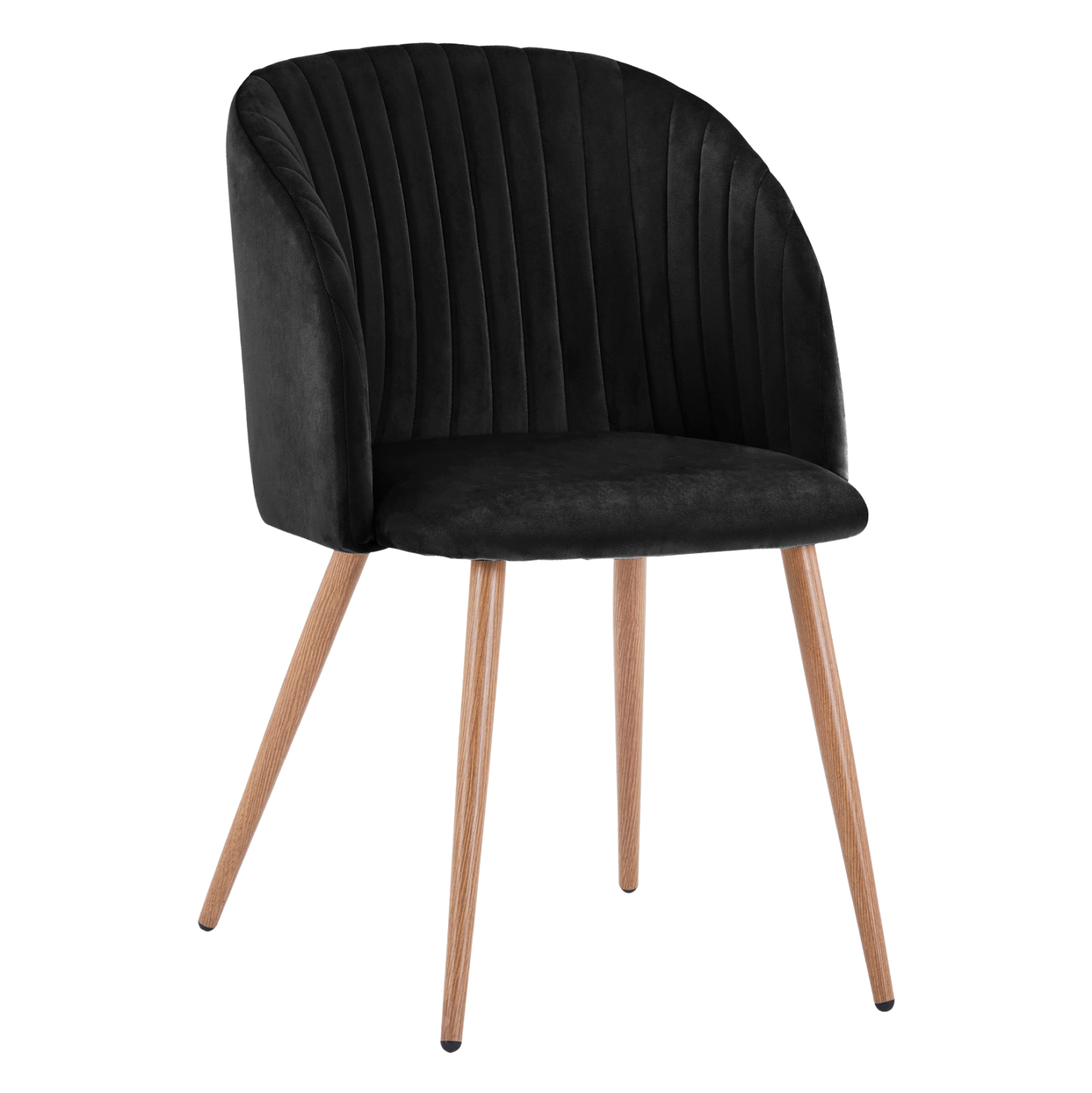 ΠΟΛΥΘΡΟΝΑΚΙ LEAH HM8543.04 ΜΕ ΒΕΛΟΥΔΟ ΜΑΥΡΟ ΚΑΙ ΜΕΤΑΛΛΙΚΑ ΠΟΔΙΑ 53x57x81 εκ. 1