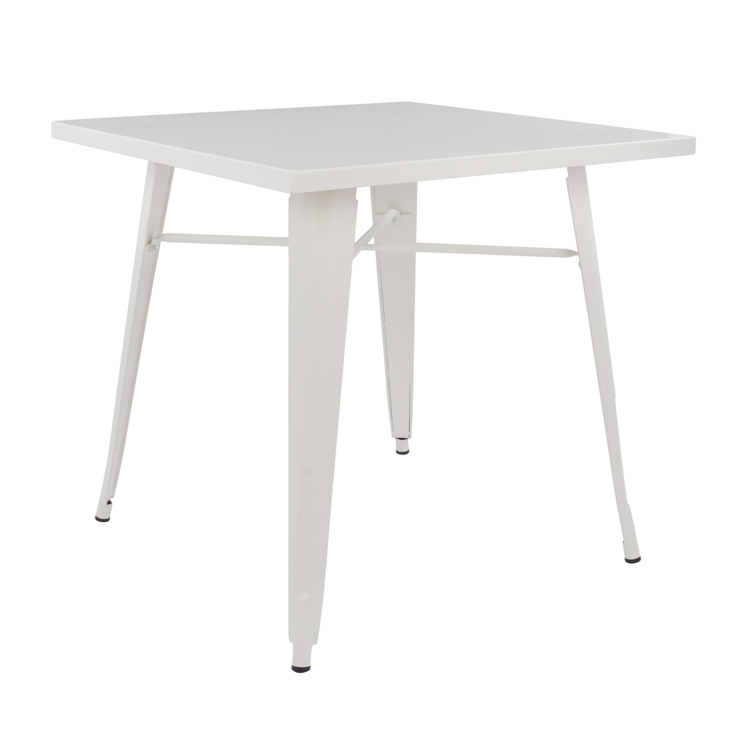 ΤΡΑΠΕΖΙ ΜΕΤΑΛΛΙΚΟ MILK WHITE ΜΑΤ 80X80X76 1