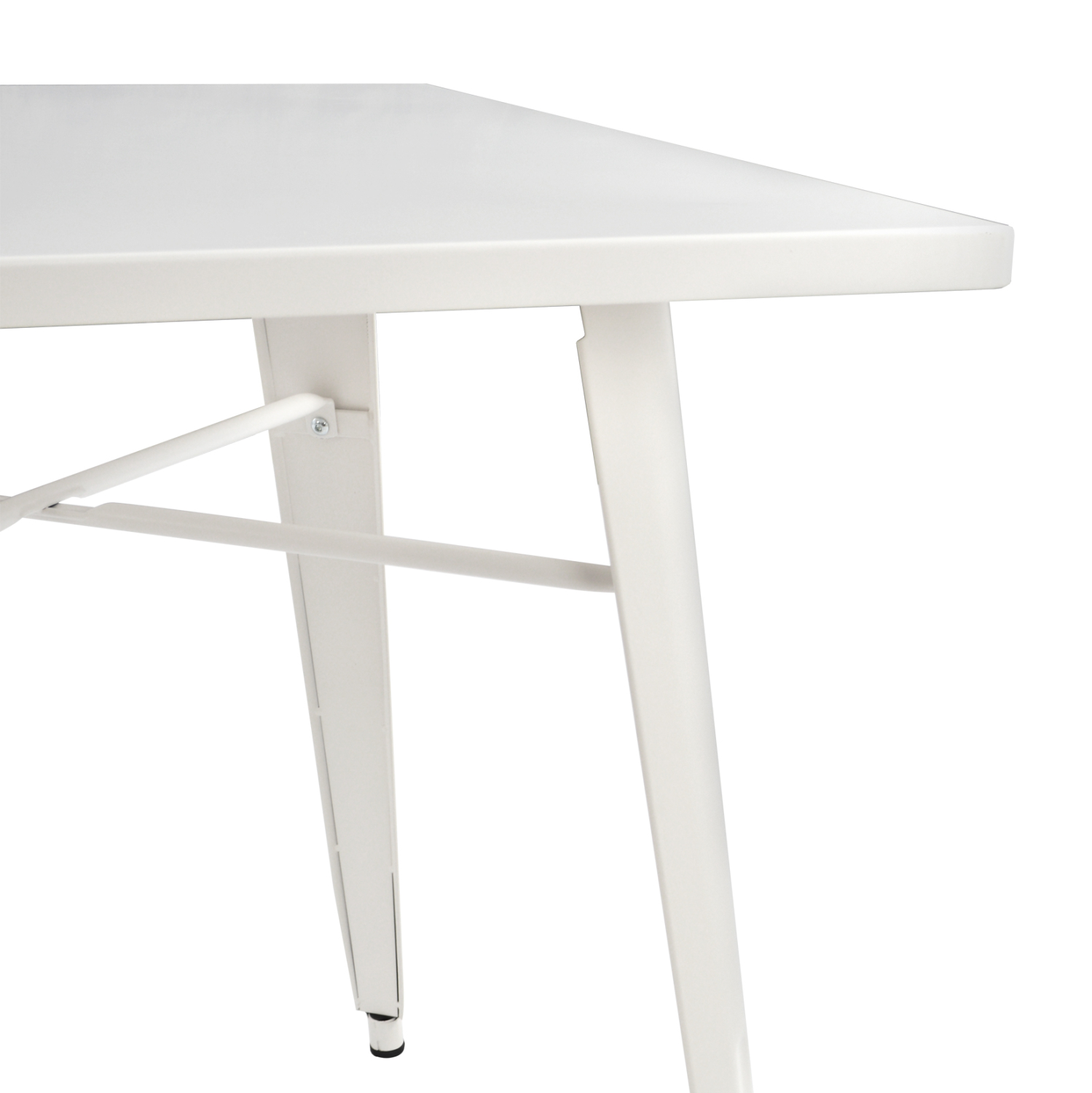 ΤΡΑΠΕΖΙ ΜΕΤΑΛΛΙΚΟ MILK WHITE ΜΑΤ 80X80X76 5