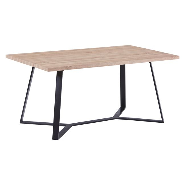 ΤΡΑΠΕΖΙ ALDWIN ΜΕ MDF ΕΠΙΦΑΝΕΙΑ SONAMA &amp; ΜΕΤΑΛΛΙΚΑ ΠΟΔΙΑ 160X90X75Υ εκ. 1