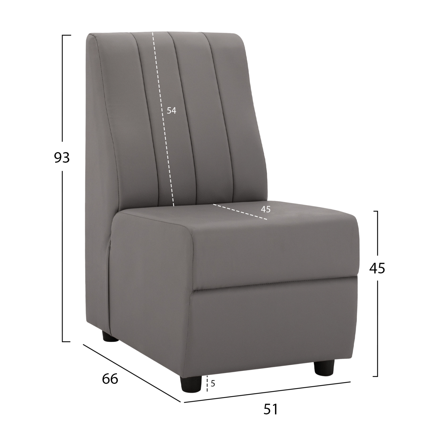 ΠΟΛΥΘΡΟΝΑ LANDON ΑΠΟ ΤΕΧΝΟΔΕΡΜΑ ΣΕ ΓΚΡΙ ΑΠΟΧΡΩΣΗ 51x66x93Υ εκ. 2