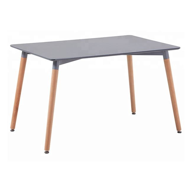 ΤΡΑΠΕΖΙ MINIMAL ΓΚΡΙ ΜΕ ΞΥΛΙΝΑ ΠΟΔΙΑ ΟΞΙΑ 120X80X73Υ εκ. 1