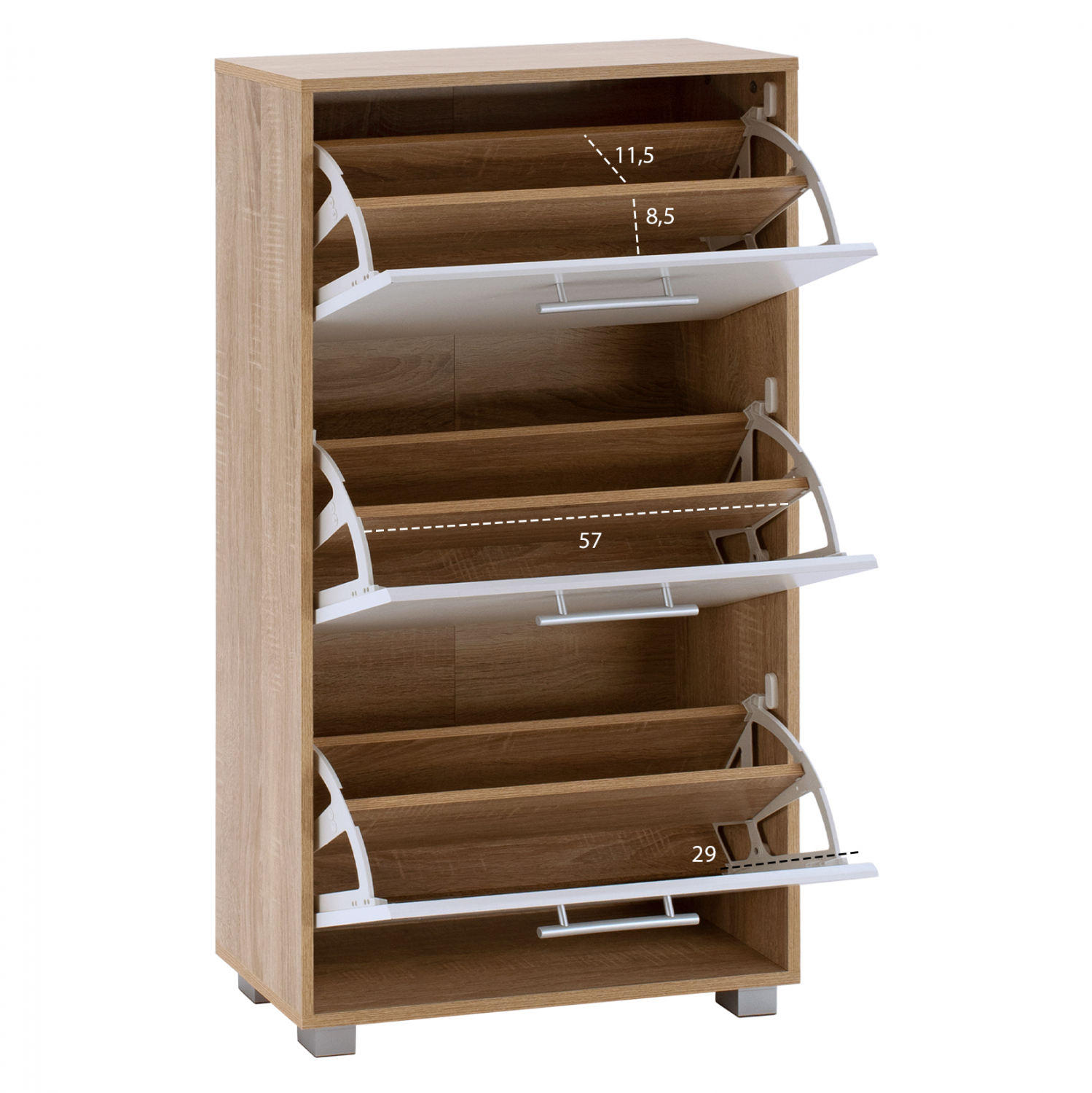 ΠΑΠΟΥΤΣΟΘΗΚΗ ΜΕΛΑΜΙΝΗΣ DAVINA 3ΘΕΣΕΩΝ SONAMA-ΛΕΥΚΗ 62Χ24Χ110Υ εκ. 3