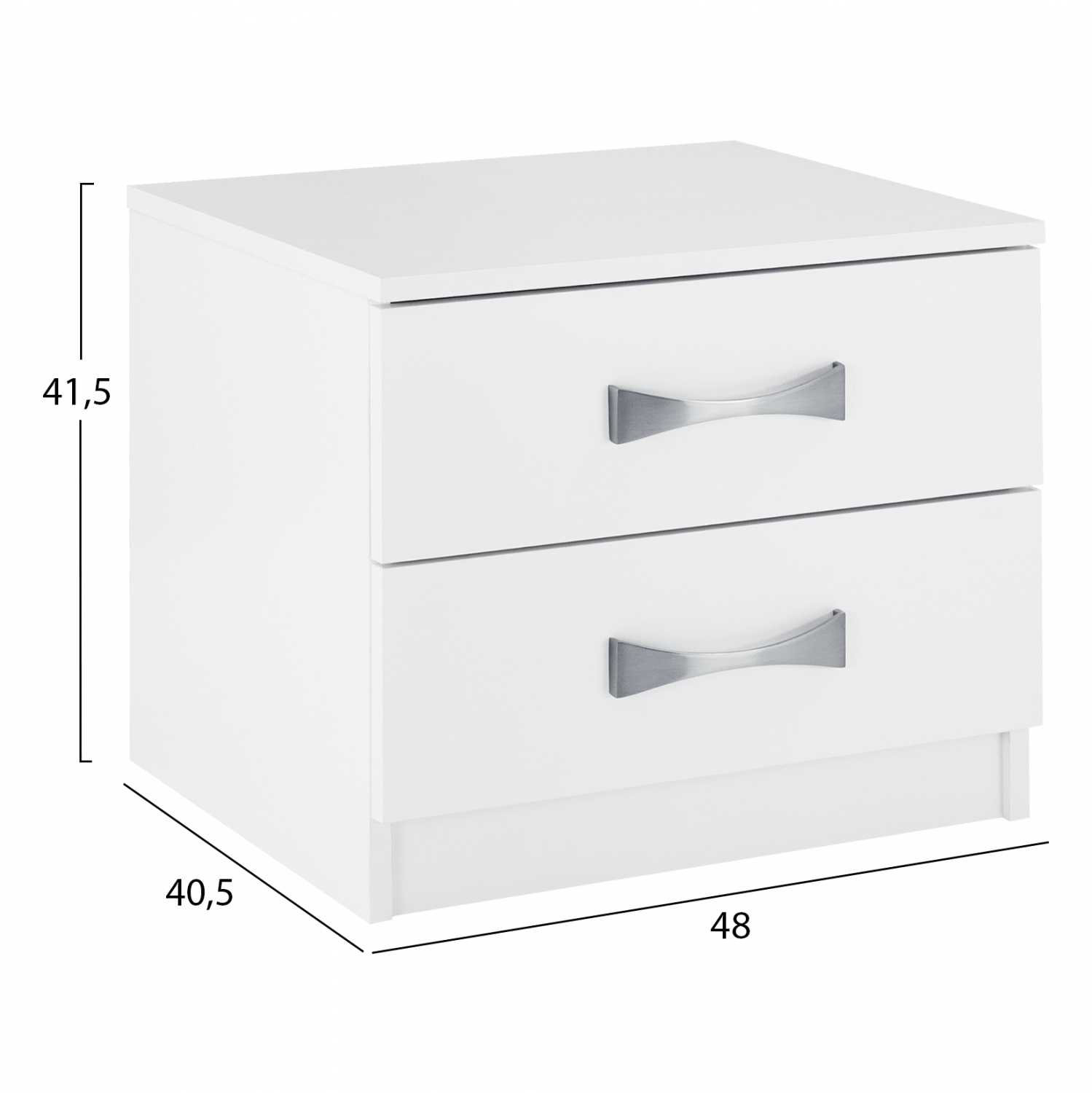 ΚΟΜΟΔΙΝΟ ΜΕ 2 ΣΥΡΤΑΡΙΑ ASHLYN ΚΑΙ ΑΣΗΜΙ ΧΕΡΟΥΛΙ ΛΕΥΚΟ 48x40,5x41,5Y εκ. 2