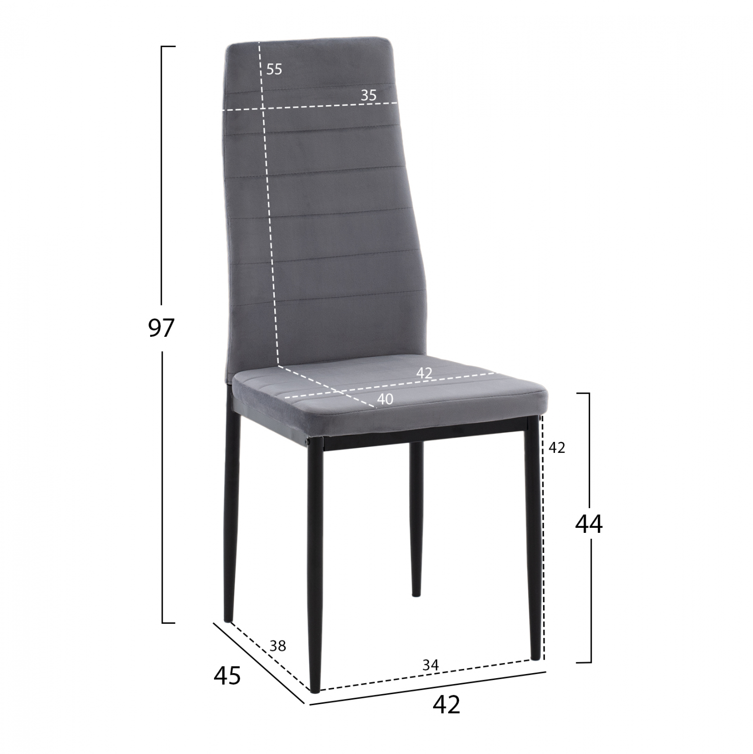 ΚΑΡΕΚΛΑ ΜΕΤΑΛΛΙΚΗ LADY ΓΚΡΙ ΒΕΛΟΥΔΟ ME ΜΕΤΑΛΛΙΚΟ ΣΚΕΛΕΤΟ K/D 2