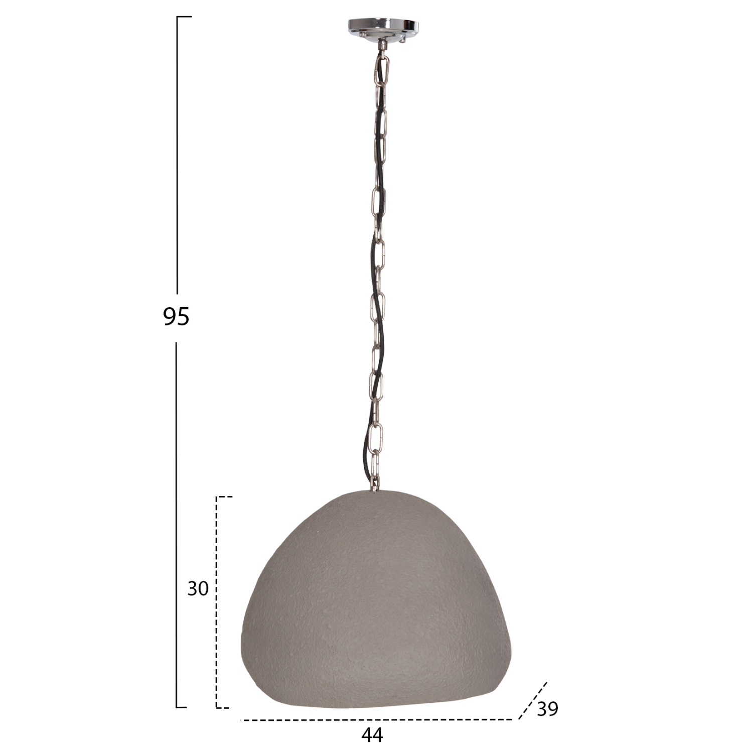ΦΩΤΙΣΤΙΚΟ ΟΡΟΦΗΣ ΚΡΕΜΑΣΤΟ JAYLEN FIBER CEMENT ΓΚΡΙ 44x39x30Υεκ. 2