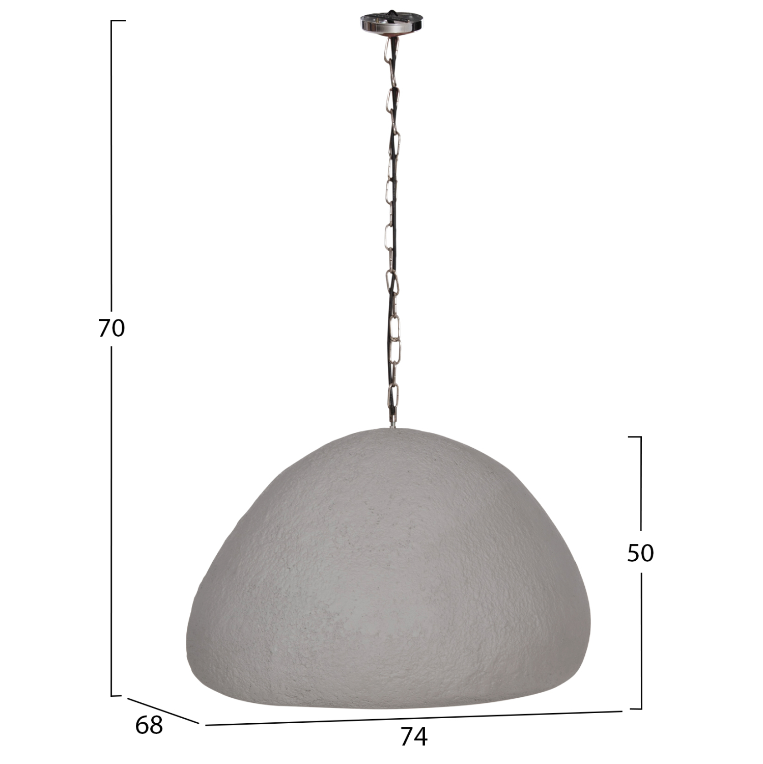 ΦΩΤΙΣΤΙΚΟ ΟΡΟΦΗΣ ΚΡΕΜΑΣΤΟ JAYLEN FIBER CEMENT ΓΚΡΙ 74x68x50-70Υεκ. 2