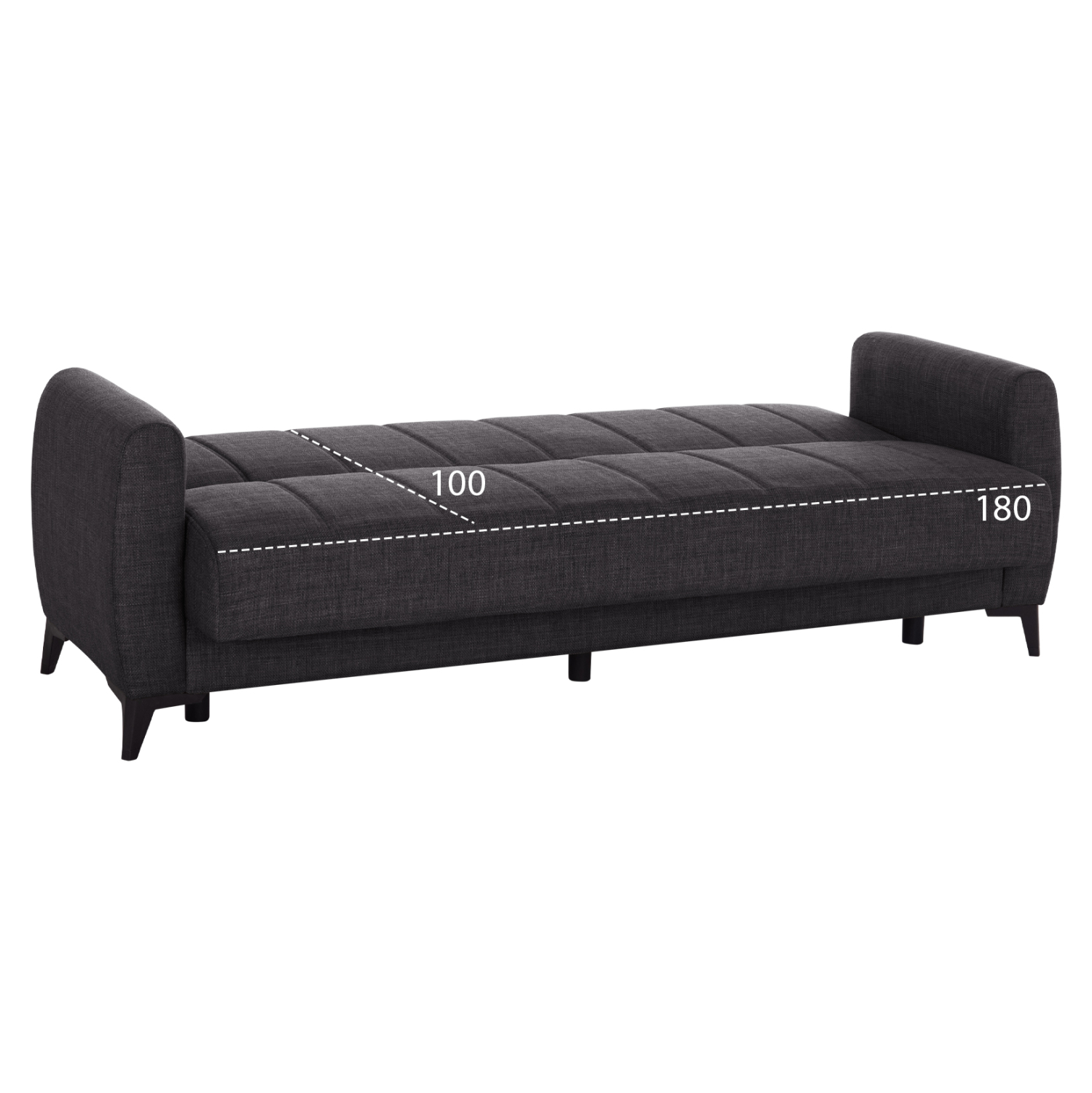 ΚΑΝΑΠΕΣ ΚΡΕΒΑΤΙ ΜΕ ΑΠΟΘ.ΧΩΡΟ TΡΙΘΕΣΙΟΣ NIKKO ΓΚΡΙ ΥΦΑΣΜΑ 209x76x83Υεκ. 3