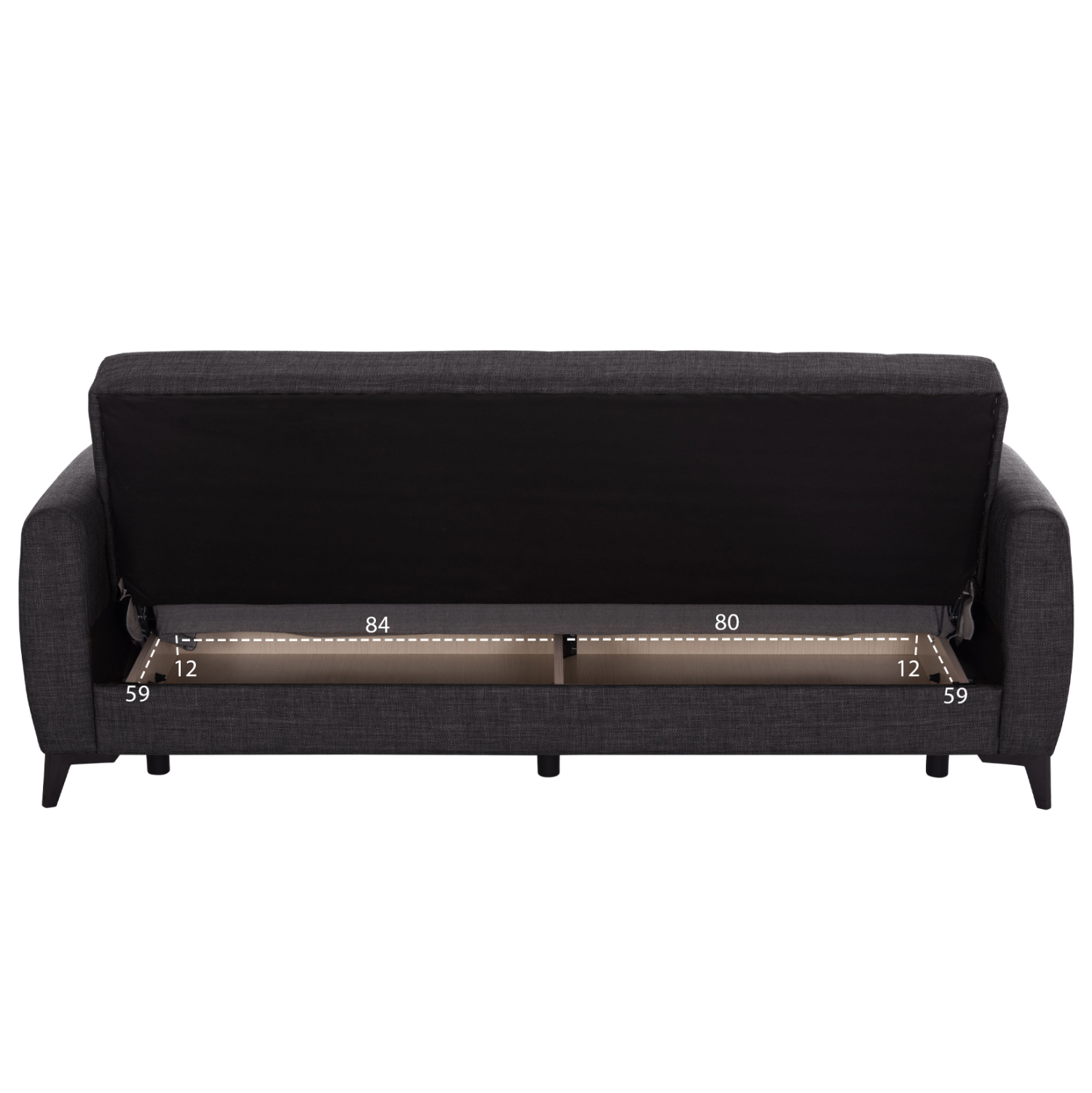 ΚΑΝΑΠΕΣ ΚΡΕΒΑΤΙ ΜΕ ΑΠΟΘ.ΧΩΡΟ TΡΙΘΕΣΙΟΣ NIKKO ΓΚΡΙ ΥΦΑΣΜΑ 209x76x83Υεκ. 5