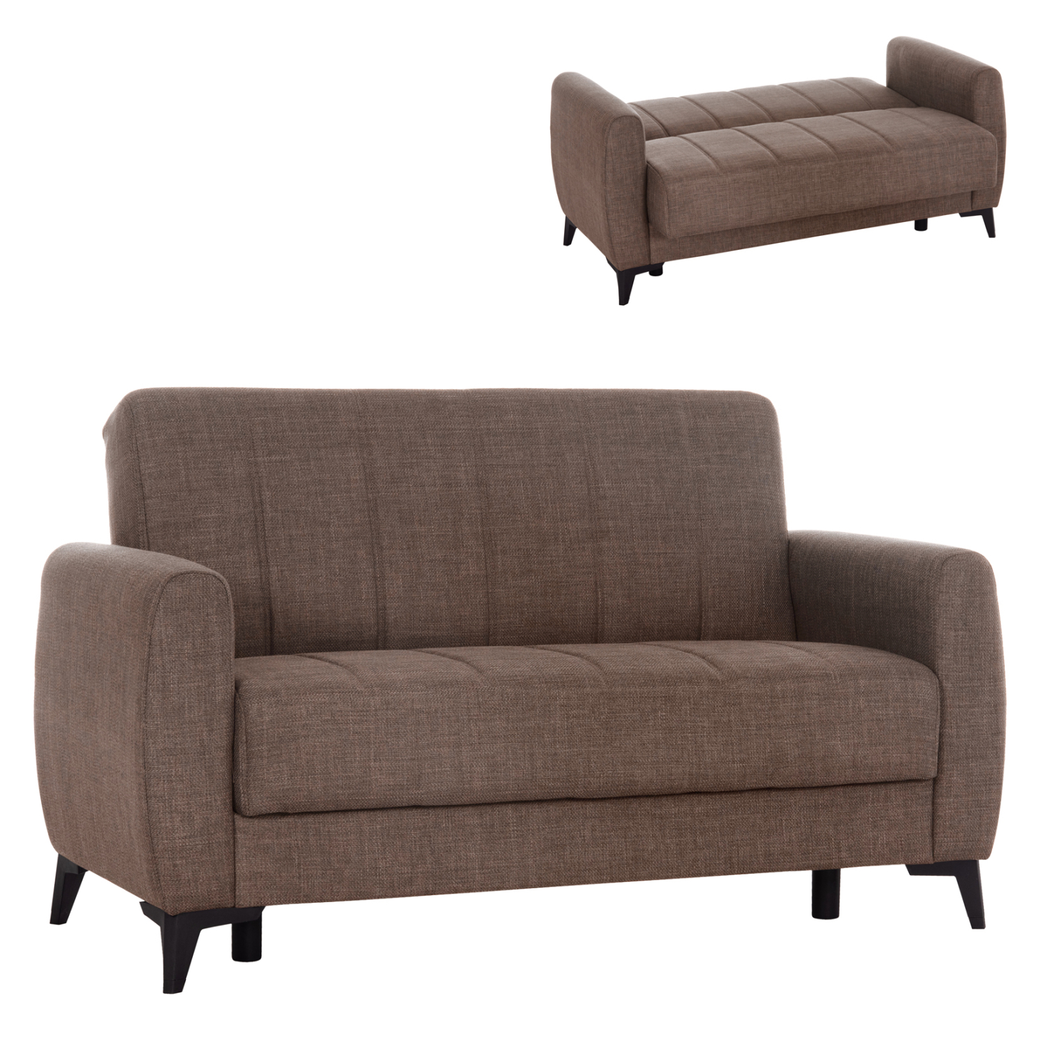 ΚΑΝΑΠΕΣ ΚΡΕΒΑΤΙ ΜΕ ΑΠΟΘ.ΧΩΡΟ ΔΙΘΕΣΙΟΣ NIKKO ΚΑΦΕ ΥΦΑΣΜΑ 144x75x84Υεκ. 1