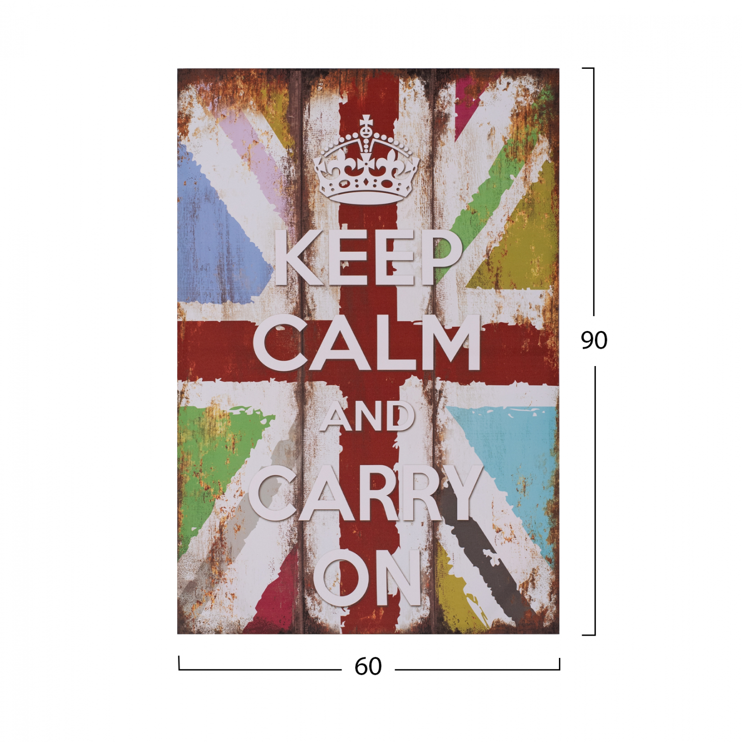 ΠΙΝΑΚΑΣ ΚΑΜΒΑΣ KEEP CALM 60X90X2.5 εκ. 2