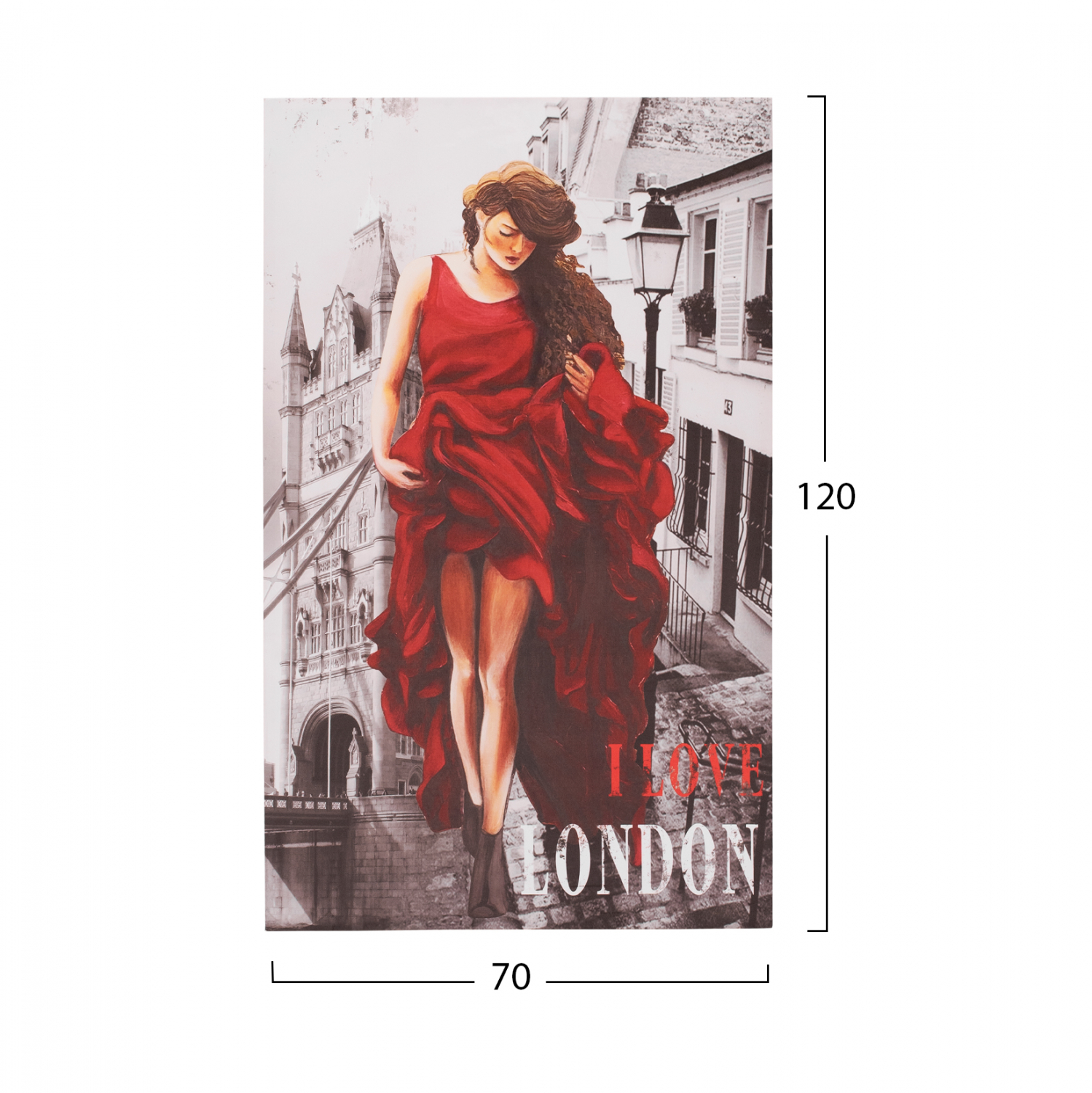ΠΙΝΑΚΑΣ ΚΑΜΒΑΣ LONDON WOMAN 120X70X2.5 εκ. 2