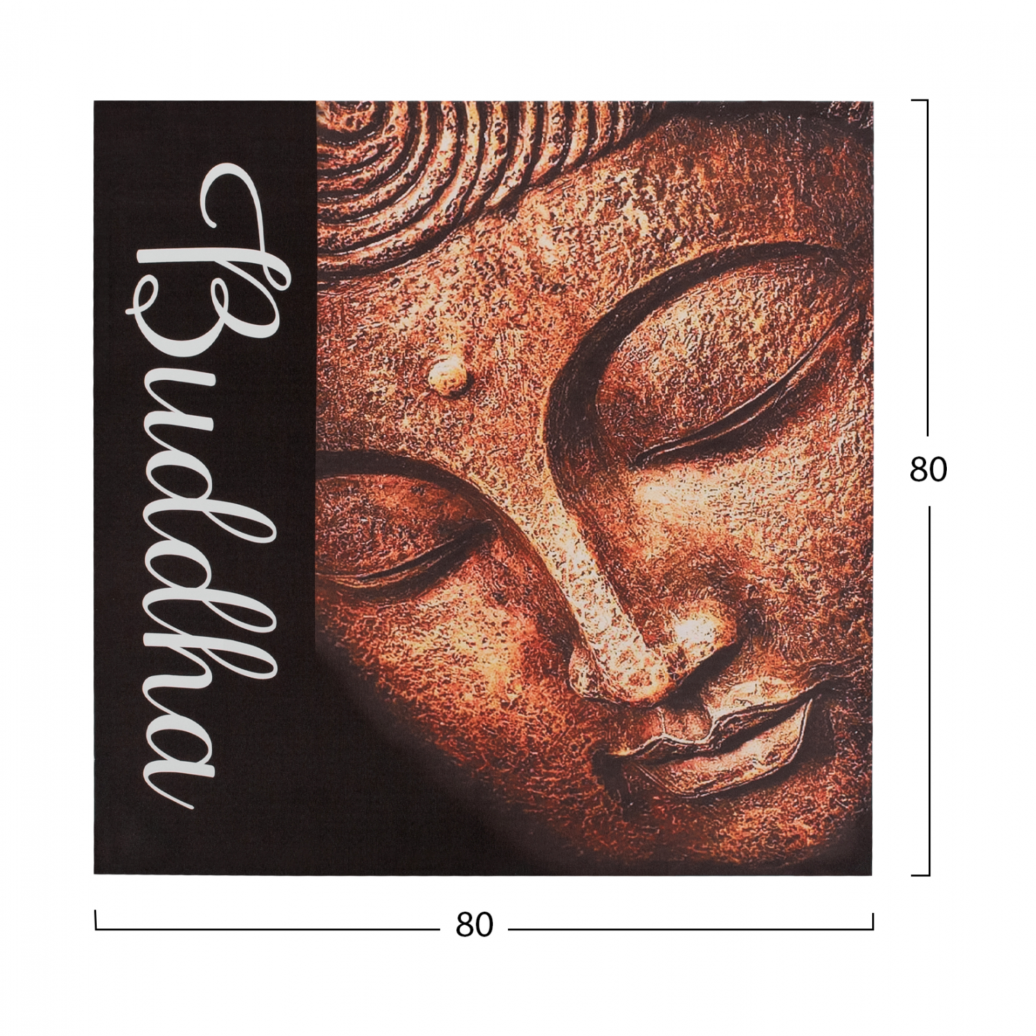 ΠΙΝΑΚΑΣ ΚΑΜΒΑΣ BUDDHA2 80X80X2.5 εκ. 2