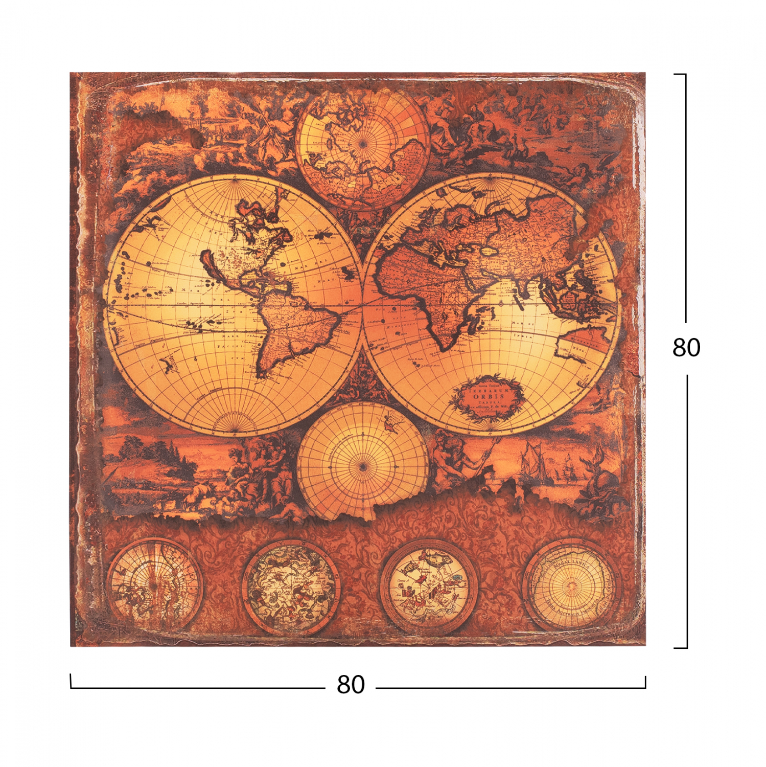 ΠΙΝΑΚΑΣ ΚΑΜΒΑΣ EARTH 80X80X2.5 εκ. 2