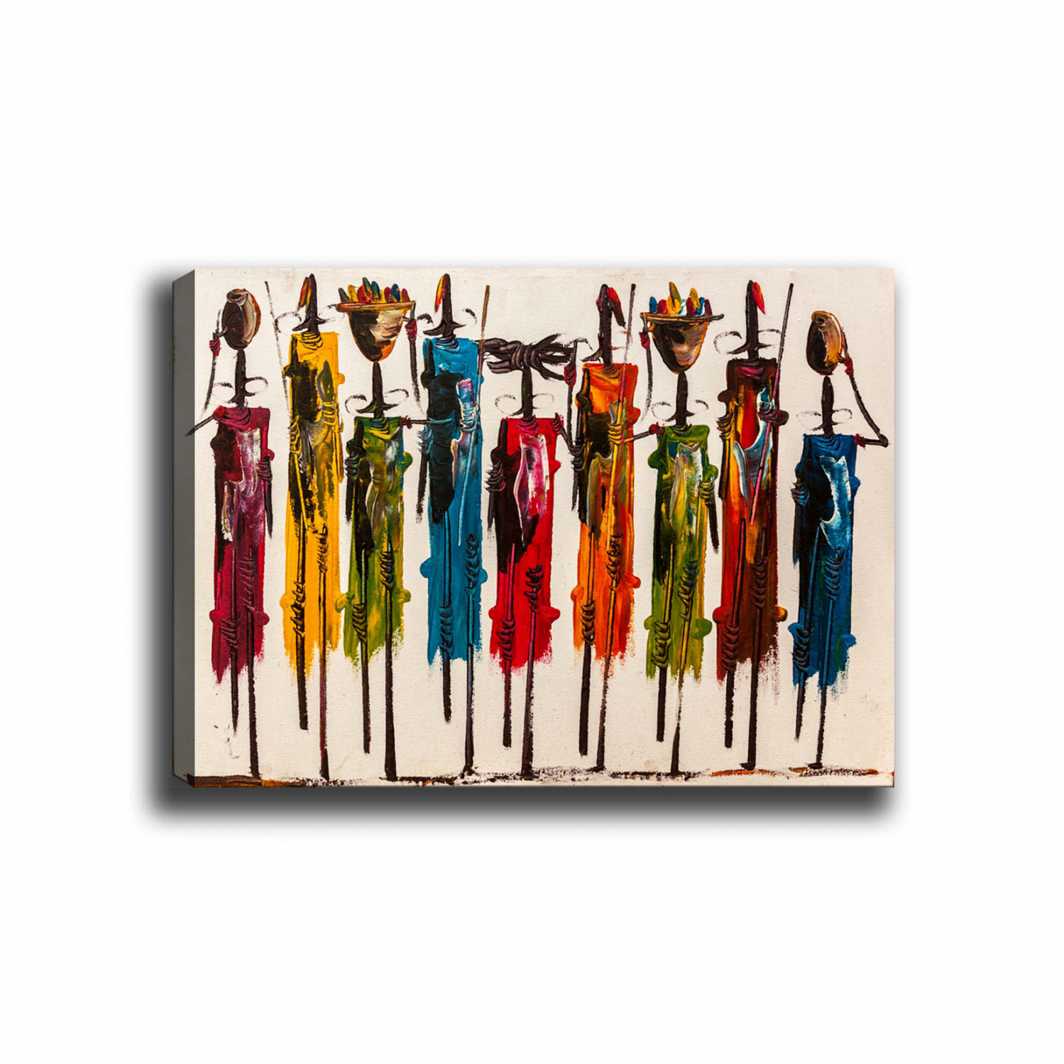 ΠΙΝΑΚΑΣ ΚΑΜΒΑΣ COLORFUL AFRICAN ART 100X3X70 εκ. 3