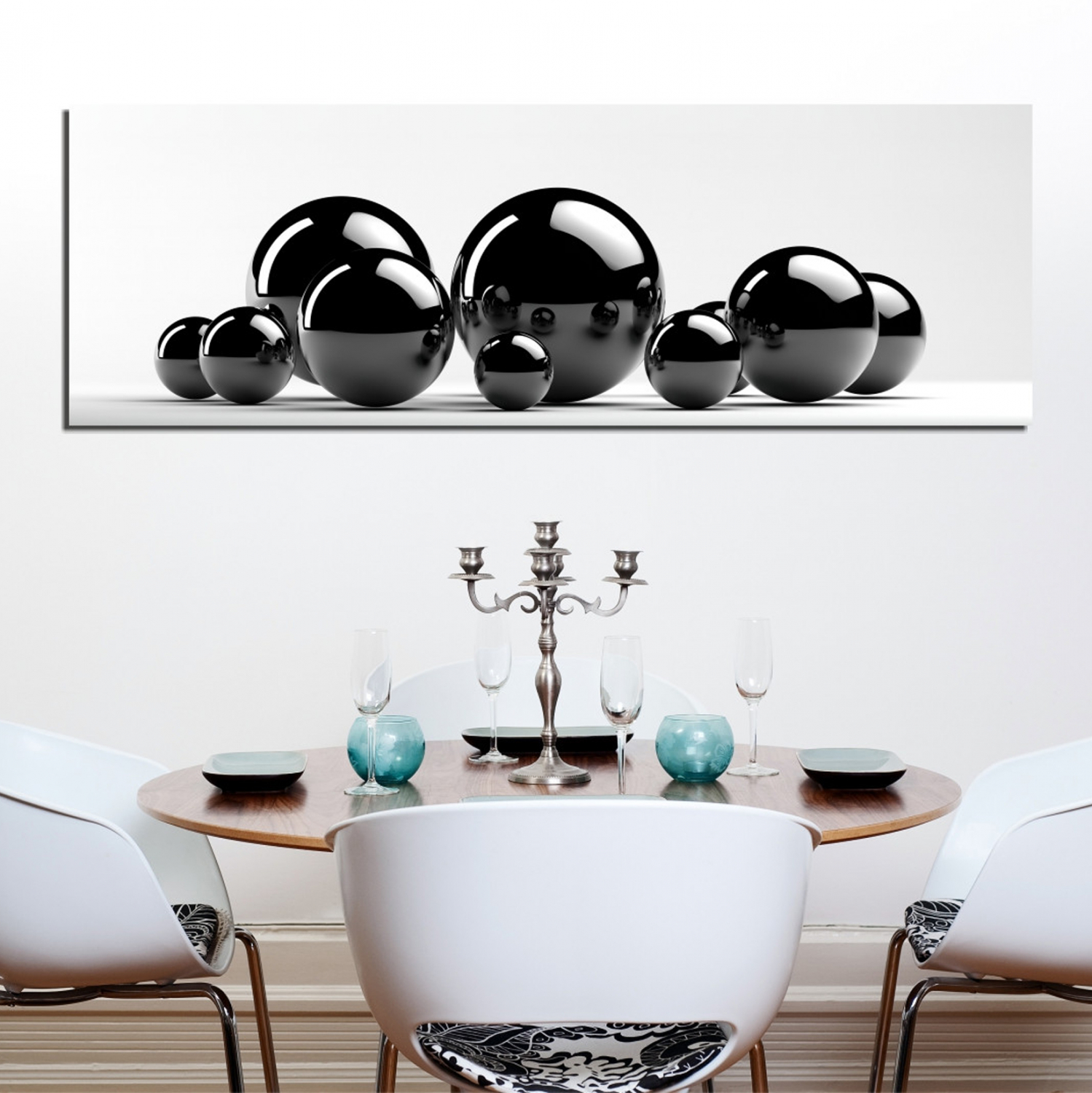 ΠΙΝΑΚΑΣ ΚΑΜΒΑΣ BLACK AND WHITE 80x3x30 εκ. 3