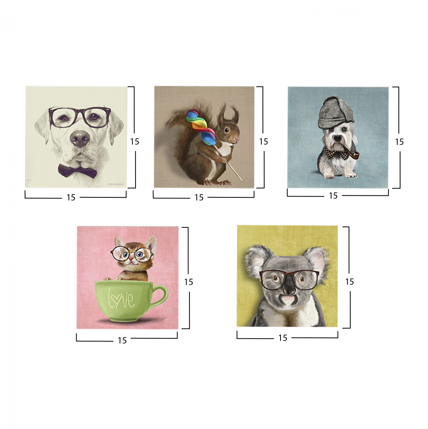 ΠΙΝΑΚΑΣ ΠΕΝΤΑΠΤΥΧΟ MDF CLEVER PETS 75X0,3X15 εκ. 2