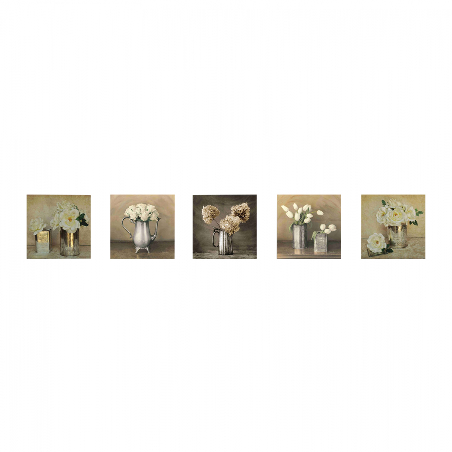 ΠΙΝΑΚΑΣ ΠΕΝΤΑΠΤΥΧΟ MDF ROMANTIC FLOWERS 75X0,3X15 εκ. 3
