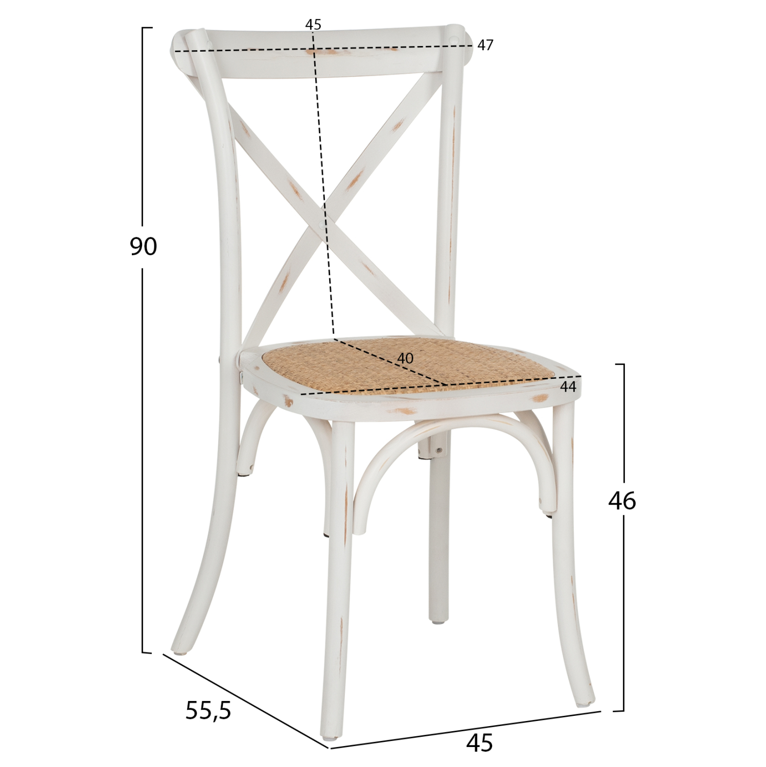 ΚΑΡΕΚΛΑ OWEN ΣΤΟΙΒΑΖΟΜΕΝΗ ΞΥΛΙΝΗ ΑΠΟ ΟΞΙΑ WHITE WASH ΧΡΩΜΑ ΜΕ ΧΙΑΣΤΙ ΠΛΑΤΗ 45x55,5x90 cm 2