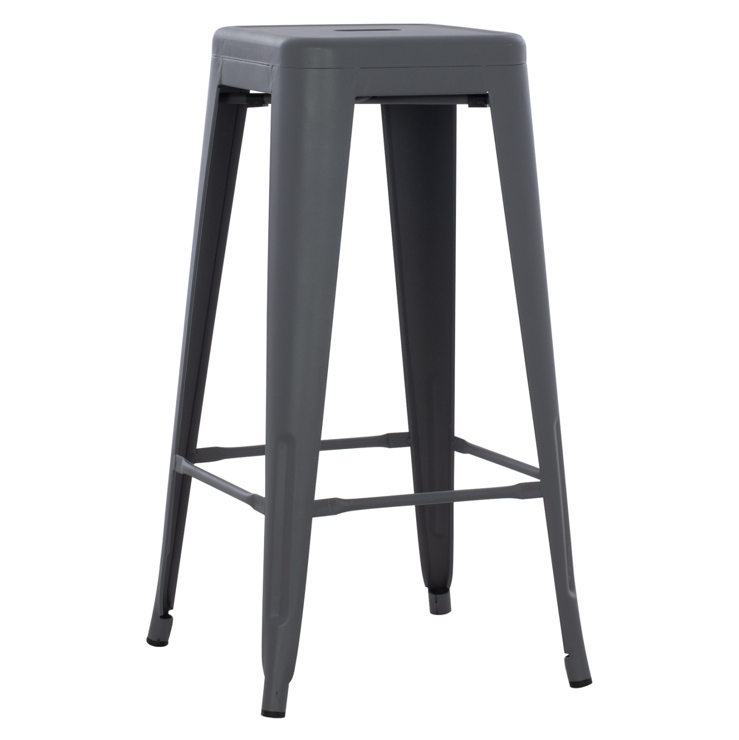 ΣΚΑΜΠΟ BAR ΜΕΤΑΛΛΙΚΟ MELITA ΣΕ ΓΚΡΙ 43x43x78εκ. 1