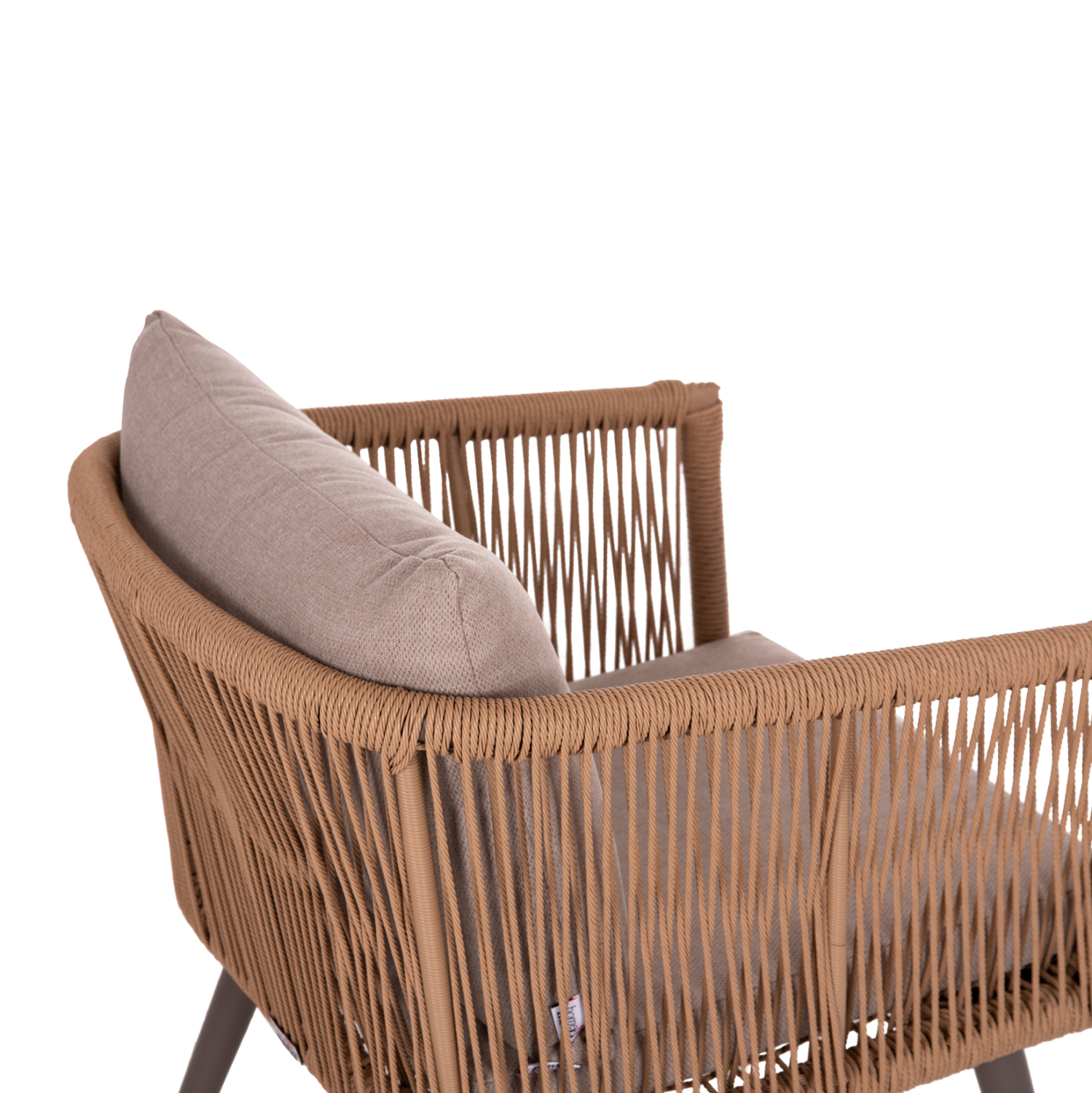ΣΑΛΟΝΙ ΕΞ.ΧΩΡΟΥ 4ΤΜΧ FREJA ΑΛΟΥΜ.ΚΑΠΟΥΤΣΙΝΟ-PE RATTAN &amp; ΜΑΞΙΛΑΡΙΑ ΜΠΕΖ 8
