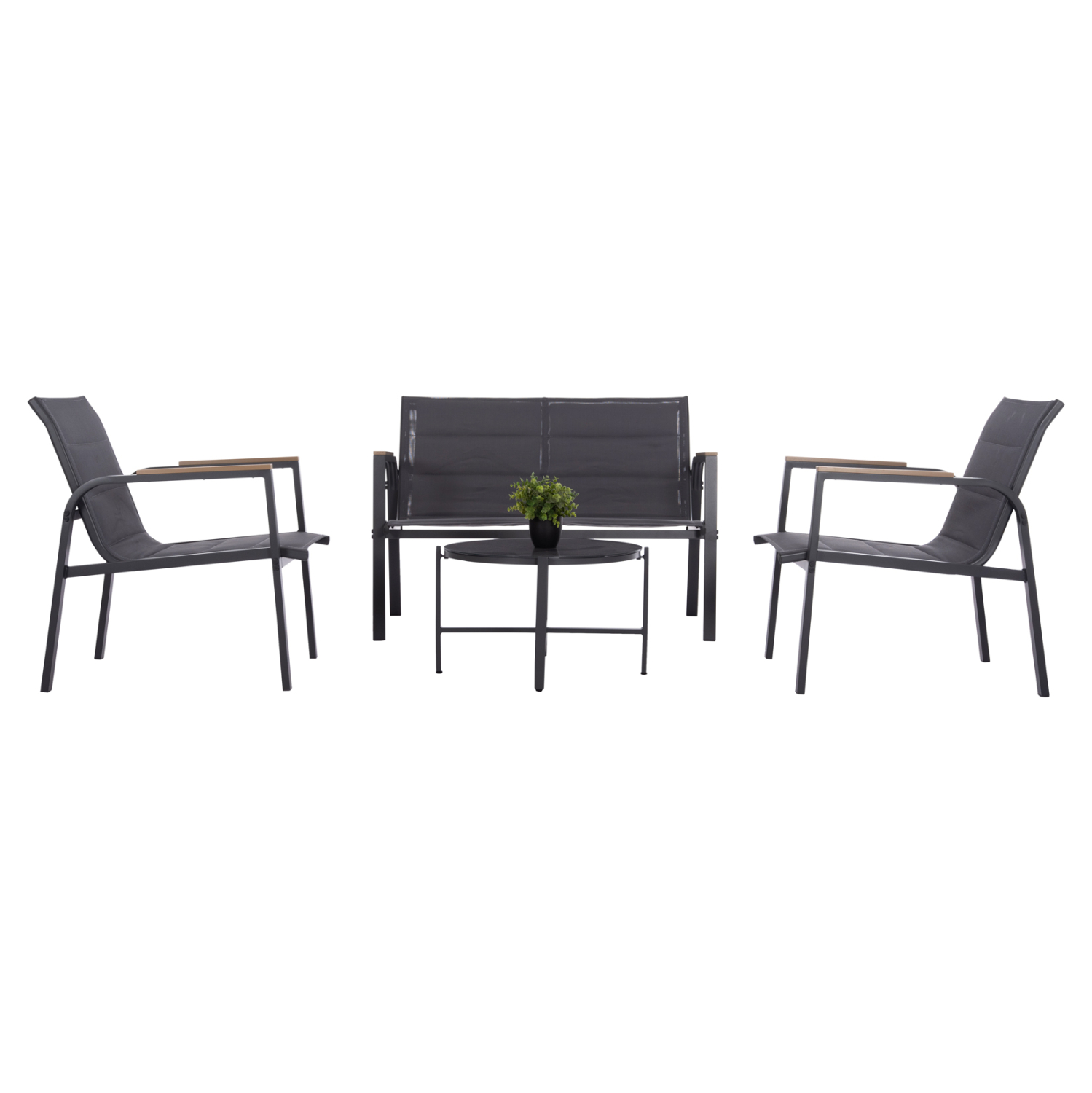 ΣΕΤ ΣΑΛΟΝΙ ΕΞ.ΧΩΡΟΥ 4ΤΜΧ JULIETTE ΓΚΡΙ ΑΛΟΥΜΙΝΙΟ-TEXTILENE--TEMPERED GLASS 7