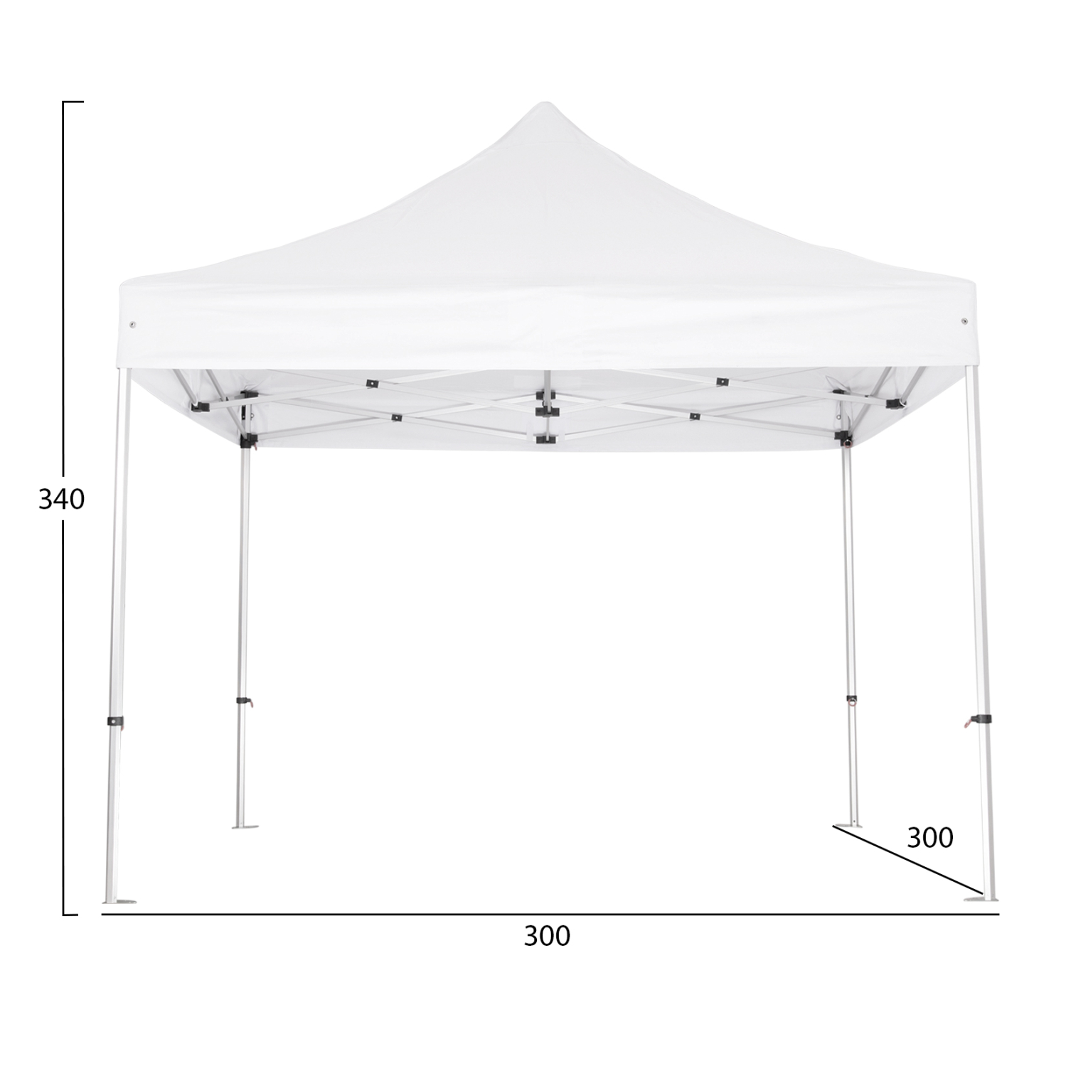 GAZEBO ΕΠΑΓΓΕΛΜΑΤΙΚΟ ΒΑΡΕΩΣ ΤΥΠΟΥ CRESSEN ΠΤΥΣΣΟΜΕΝΟ ΑΛΟΥΜΙΝΙΟΥ 3x3x3,4Y 2