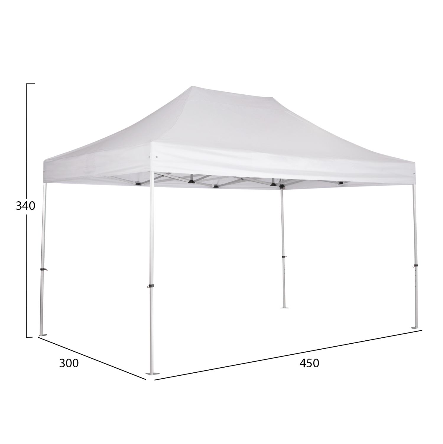 GAZEBO ΕΠΑΓΓΕΛΜΑΤΙΚΟ ΒΑΡΕΩΣ ΤΥΠΟΥ CRESSEN ΠΤΥΣΣΟΜΕΝΟ ΑΛΟΥΜΙΝΙΟΥ 3x4,5x3,4Y 5