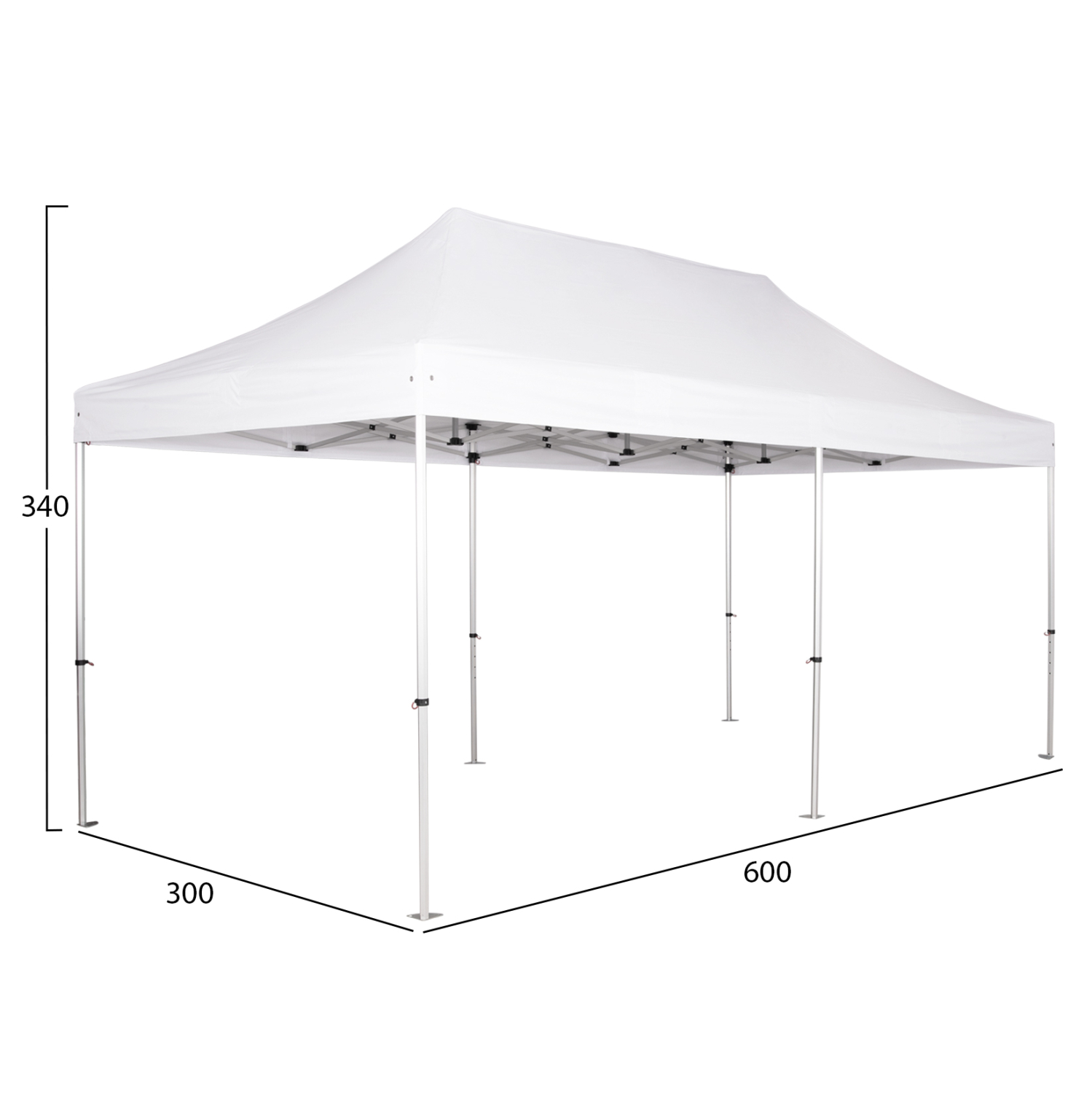 GAZEBO ΕΠΑΓΓΕΛΜΑΤΙΚΟ ΒΑΡΕΩΣ ΤΥΠΟΥ CRESSEN ΠΤΥΣΣΟΜΕΝΟ ΑΛΟΥΜΙΝΙΟΥ 3x6x3,4Y 2