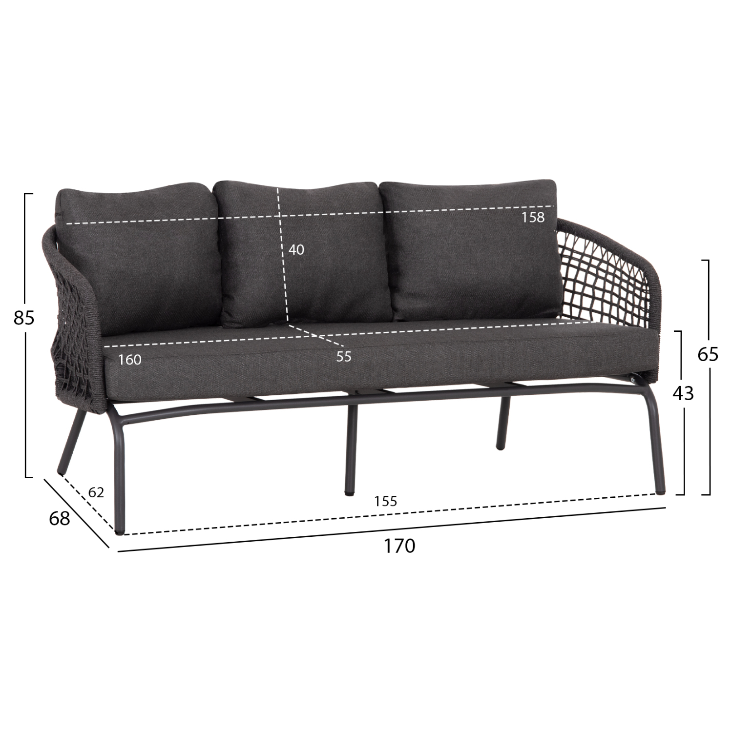 ΣΕΤ ΣΑΛΟΝΙ ΕΞ.ΧΩΡΟΥ 5Θ ELOWEN ΑΛΟΥΜΙΝΙΟ-ΣΧΟΙΝΙ-ΜΑΞΙΛΑΡΙΑ-- ΓΚΡΙ 2