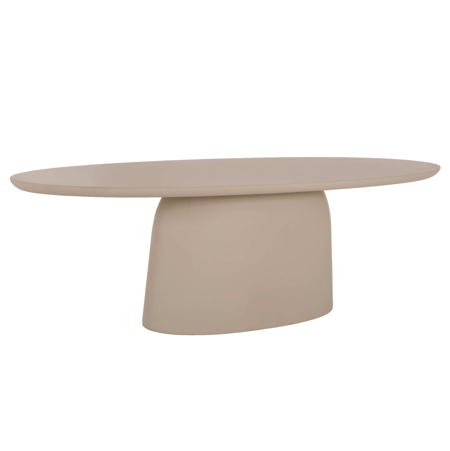 ΤΡΑΠΕΖΙ ΤΡΑΠΕΖΑΡΙΑΣ ΟΒΑΛ BRECCAN ΜΠΕΖ FIBER CEMENT 200x100x75Υεκ. 1